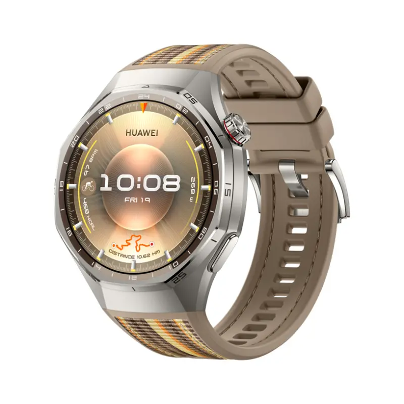 Смарт часовник HUAWEI WATCH GT 6 Pro Brown ATM-B29F Brown Woven Strap 46 MM, GPS, ПУЛСОМЕР, SPO2