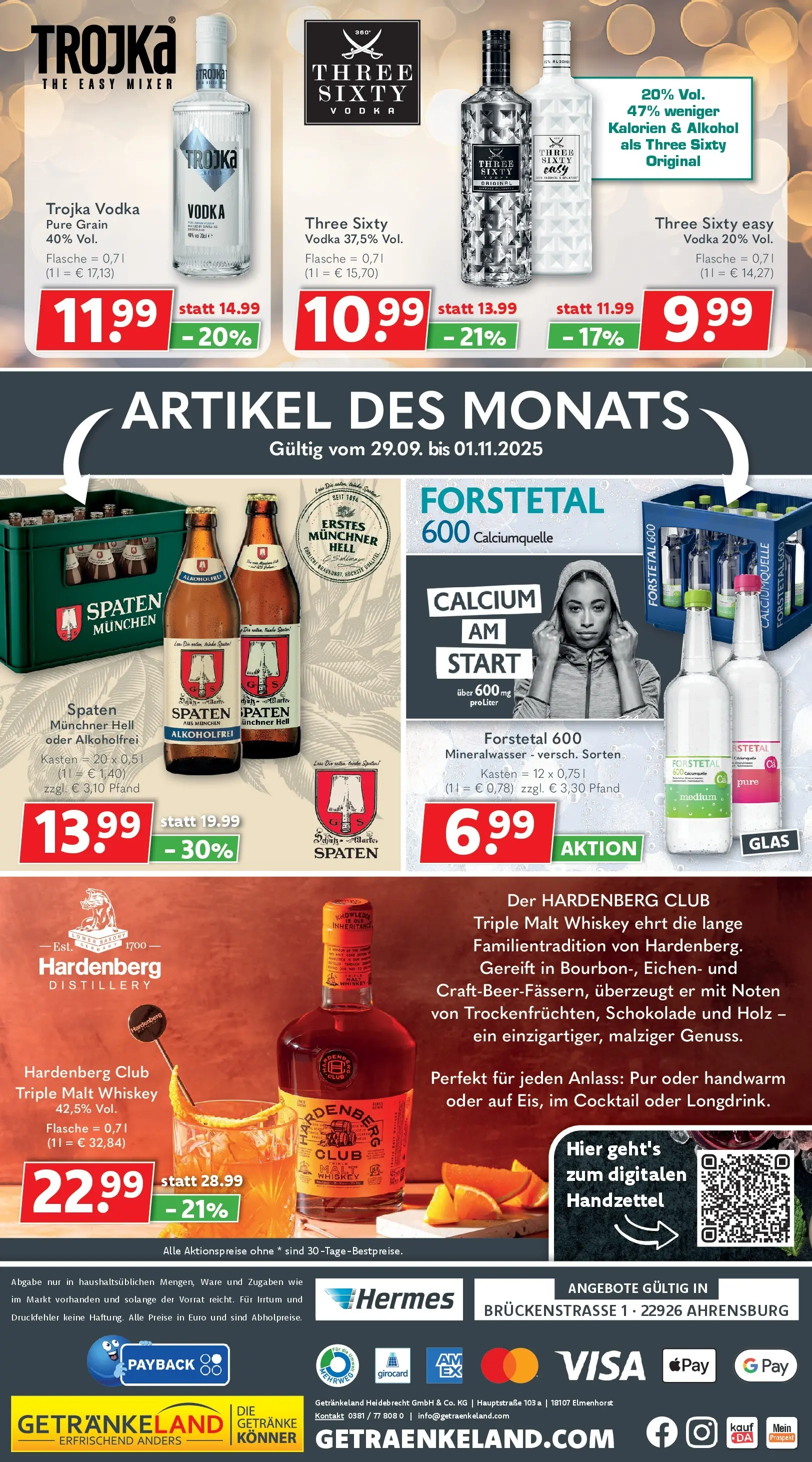 Getränkeland - Getränkeland: Getränkeangebote (ab 13.10.2025) zum Blättern | Seite: 5 | Produkte: Mixer, Mineralwasser, Vodka, Whiskey