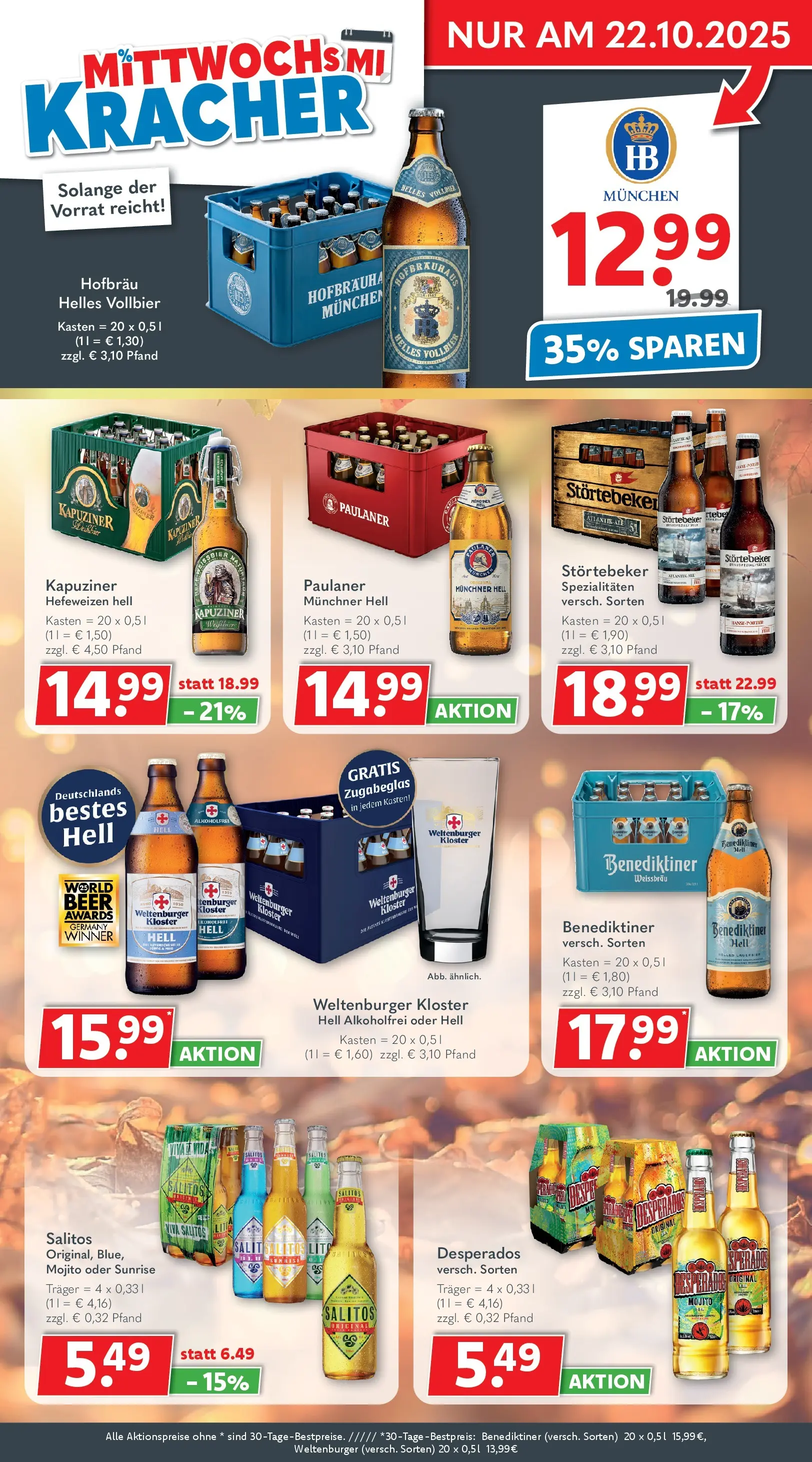 Getränkeland - Getränkeland: Getränkeangebote (ab 13.10.2025) zum Blättern | Seite: 3 | Produkte: Benediktiner hell, Desperados, Paulaner