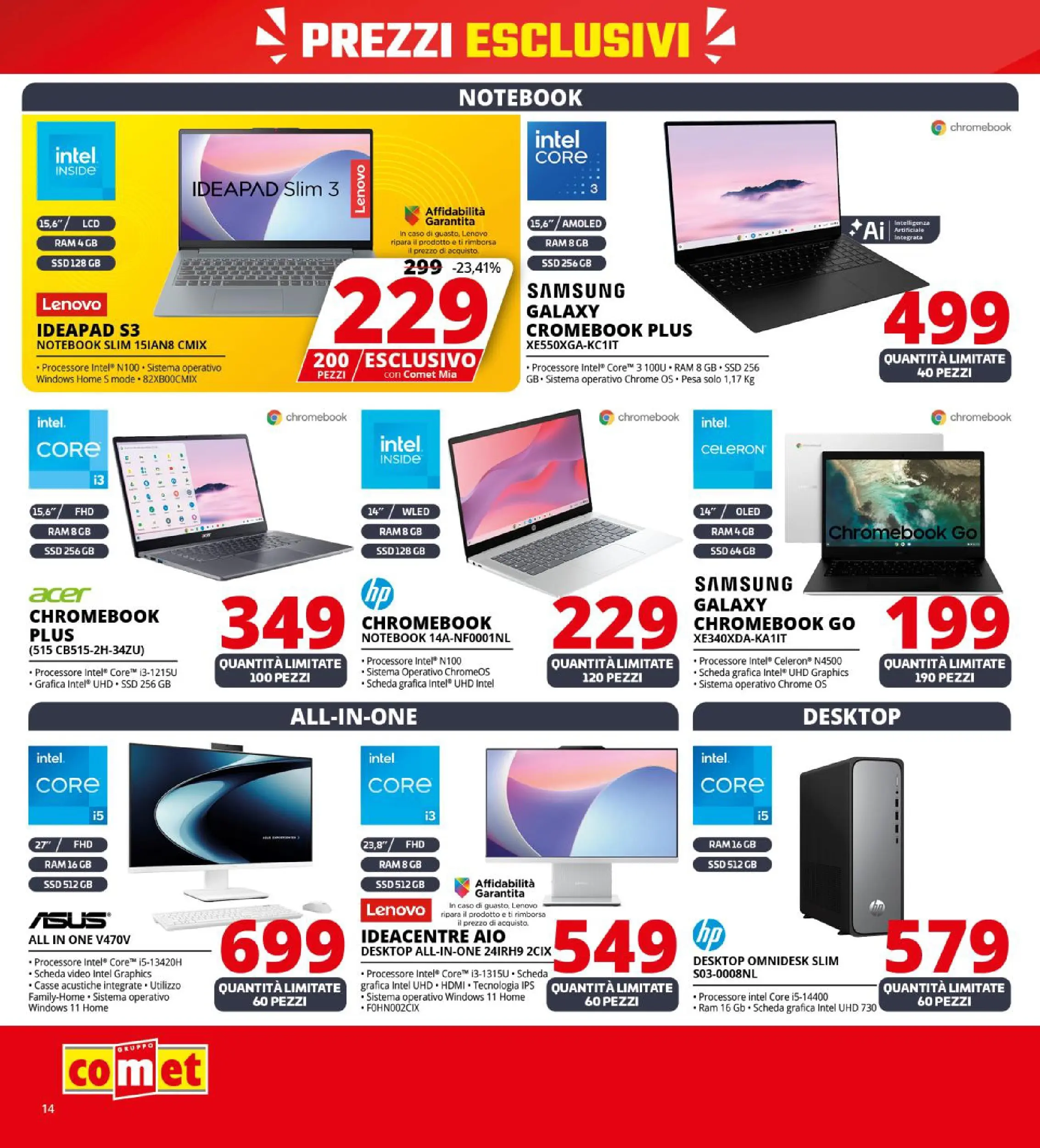Nuovo Volantino Comet	 dal 09/10/2025 > offerte anteprima 🛍️ | Pagina: 14 | Prodotti: Notebook, Video, Samsung