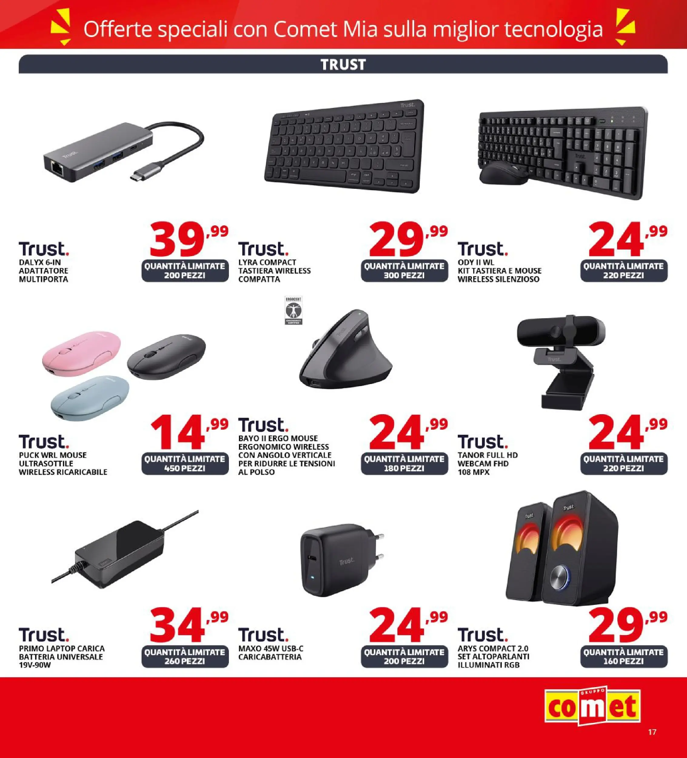 Nuovo Volantino Comet	 dal 09/10/2025 > offerte anteprima 🛍️ | Pagina: 17 | Prodotti: Mouse, Tastiera, Adattatore, Batteria