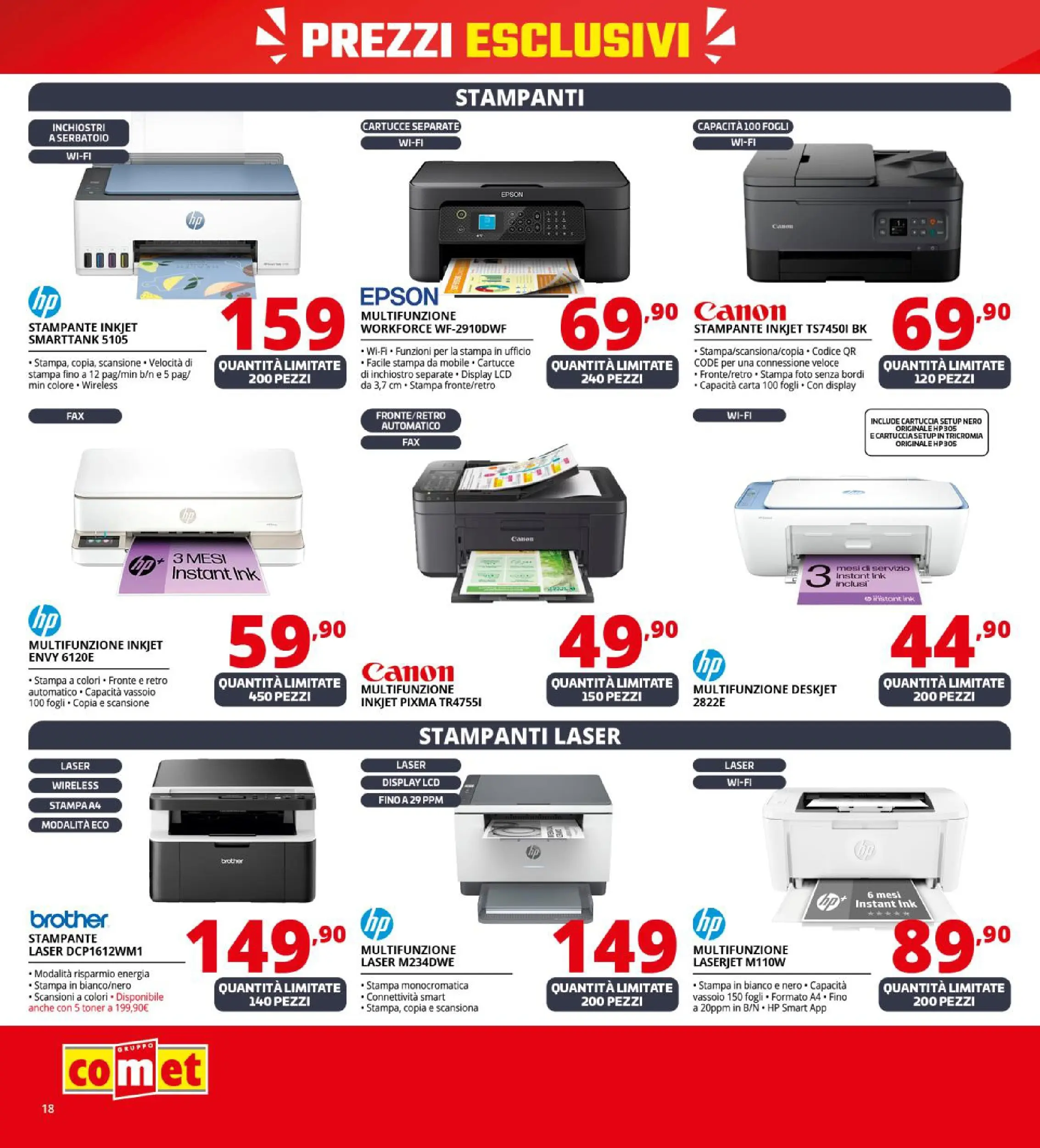 Nuovo Volantino Comet	 dal 09/10/2025 > offerte anteprima 🛍️ | Pagina: 18 | Prodotti: Stampante, Toner, Stampa, Vassoio