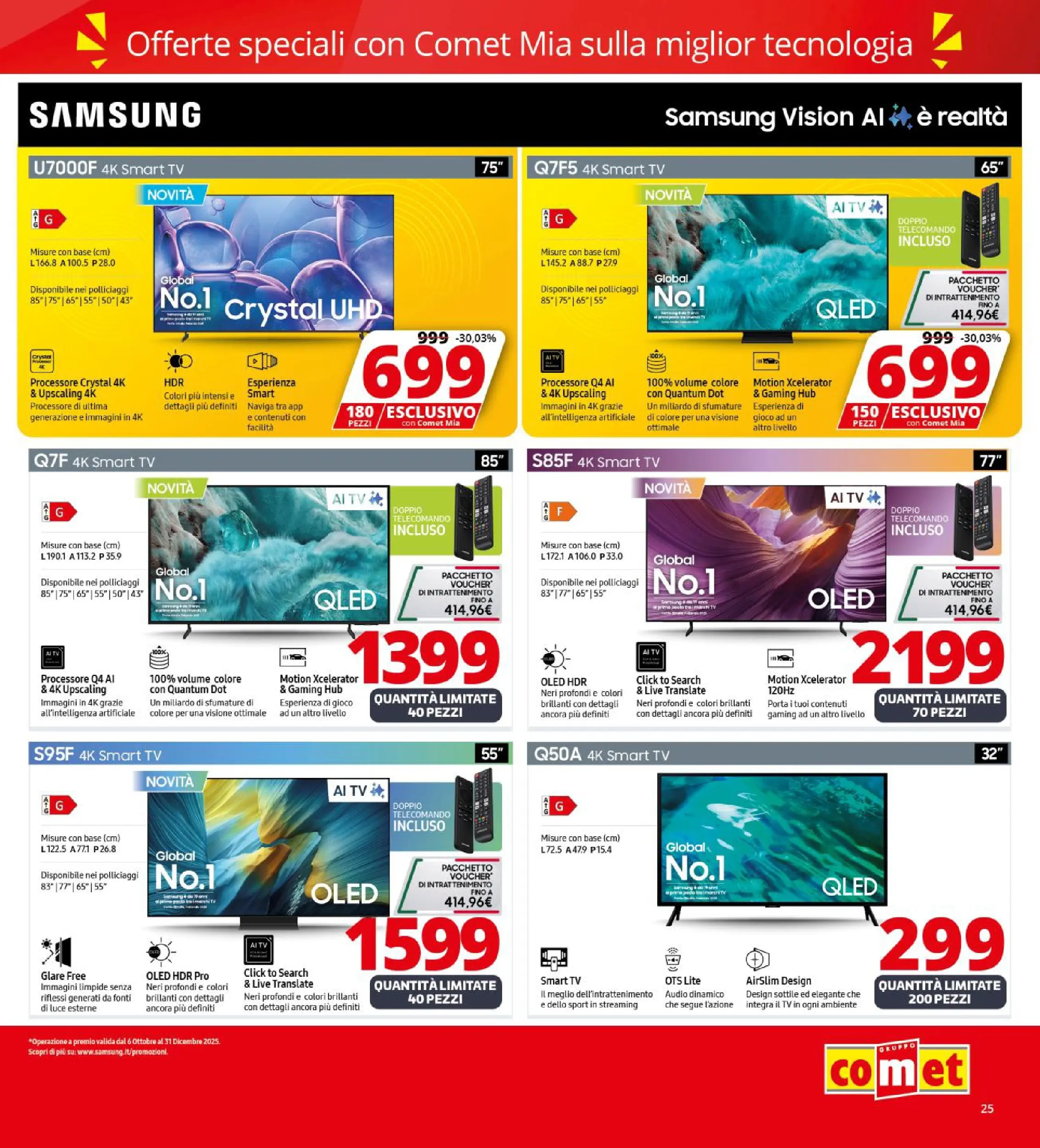 Nuovo Volantino Comet	 dal 09/10/2025 > offerte anteprima 🛍️ | Pagina: 25 | Prodotti: Telecomando, Audio, Gioco, Samsung