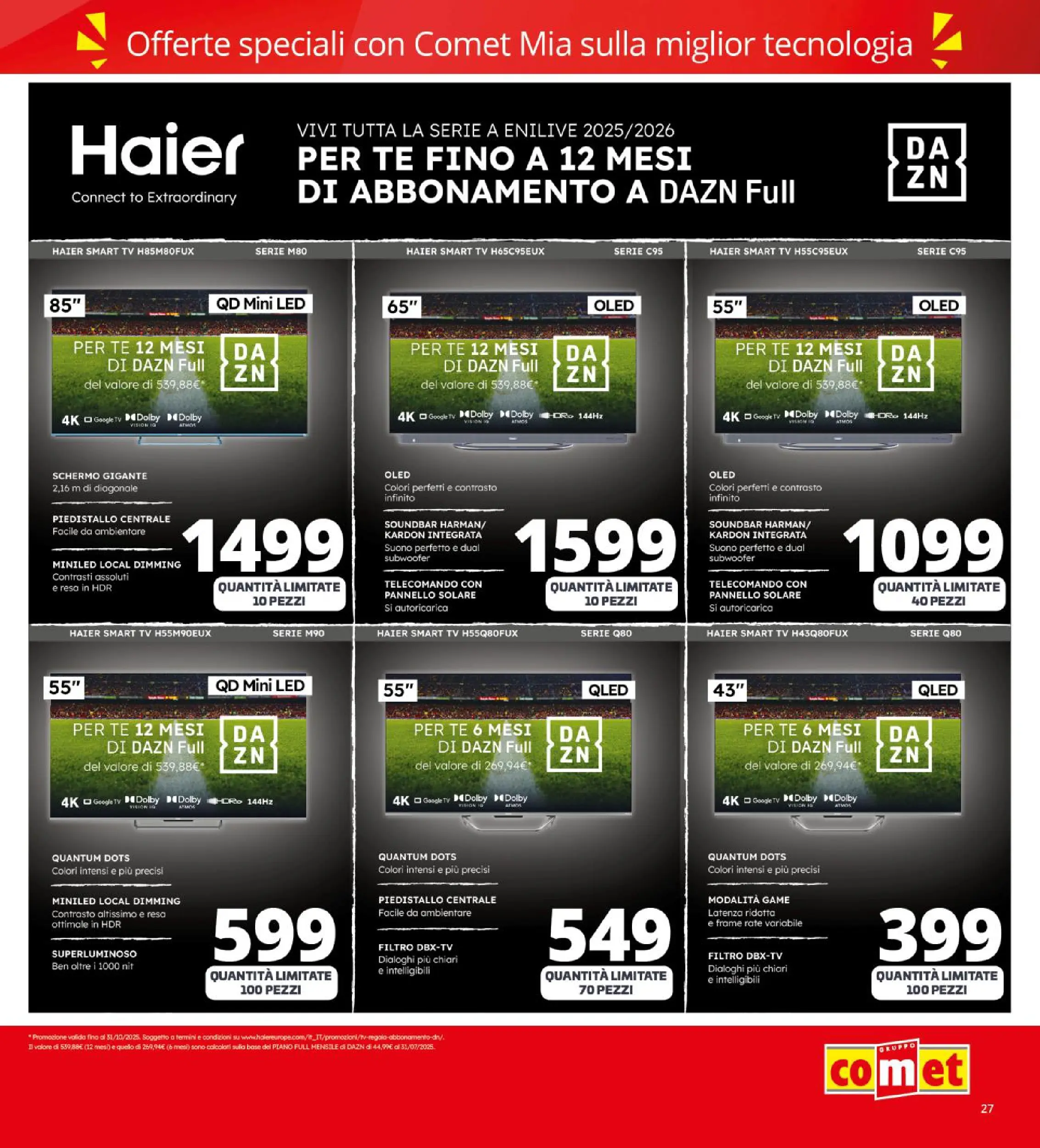 Nuovo Volantino Comet	 dal 09/10/2025 > offerte anteprima 🛍️ | Pagina: 27 | Prodotti: Telecomando, Tè, Soundbar, TV