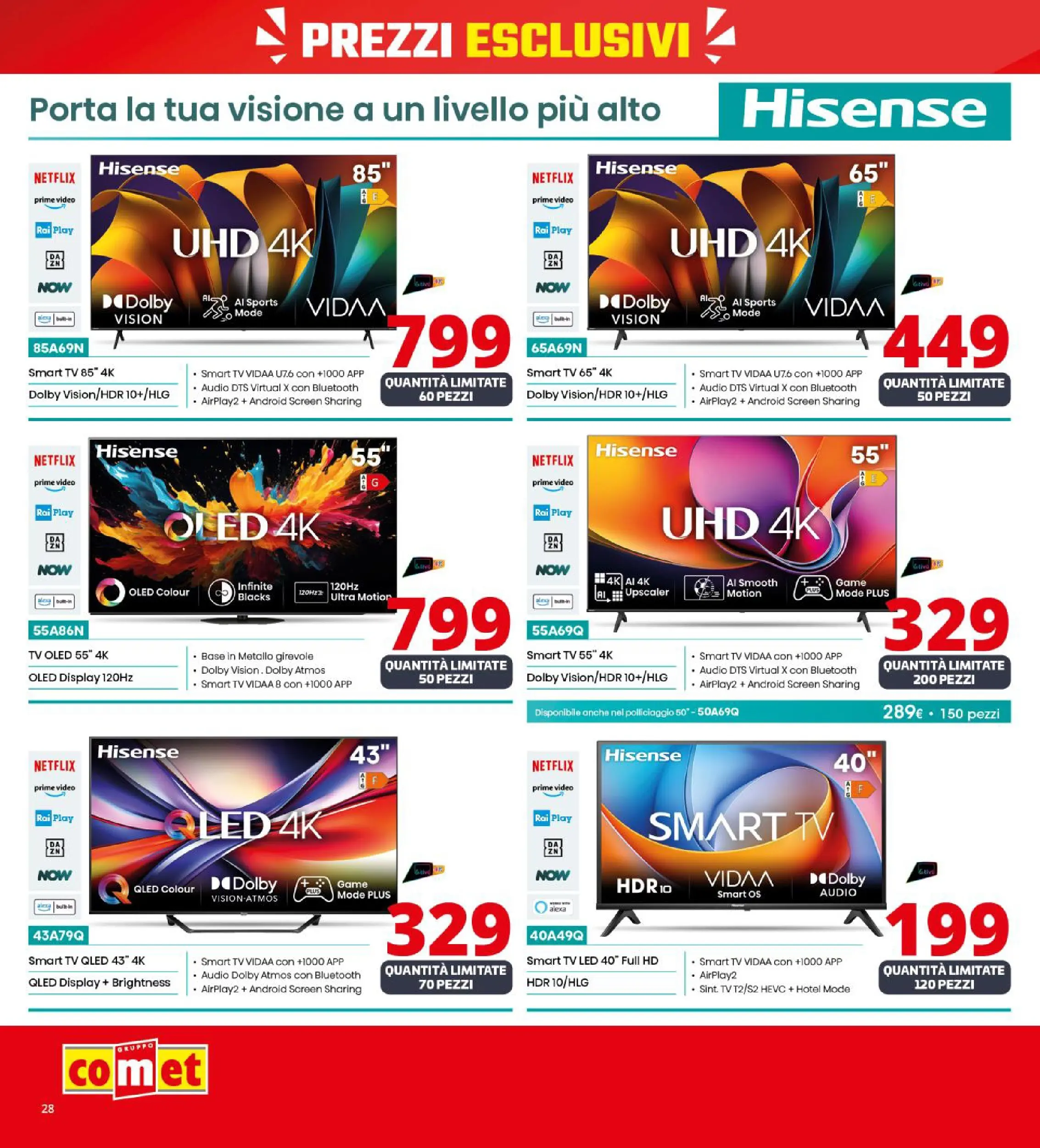 Nuovo Volantino Comet	 dal 09/10/2025 > offerte anteprima 🛍️ | Pagina: 28 | Prodotti: smart TV, TV, Video, Audio