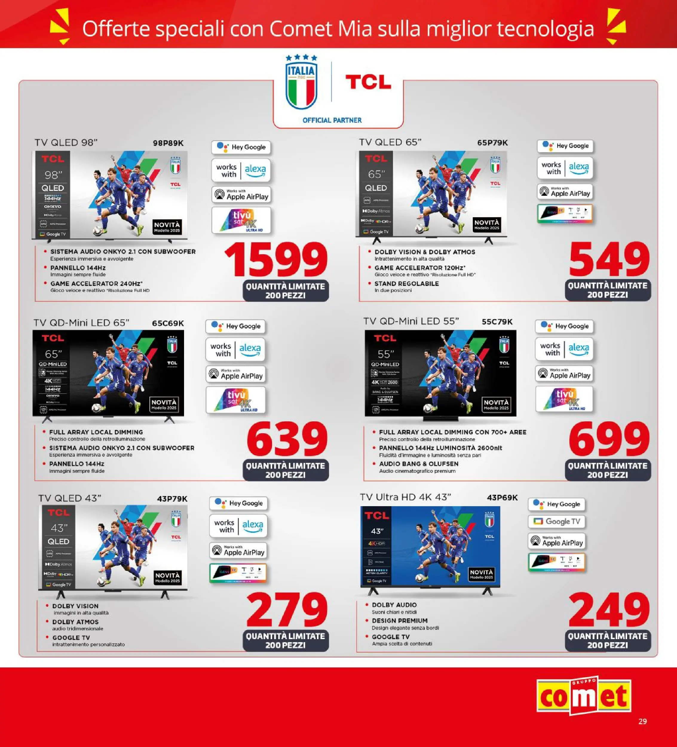 Nuovo Volantino Comet	 dal 09/10/2025 > offerte anteprima 🛍️ | Pagina: 29 | Prodotti: TV, Audio, Gioco