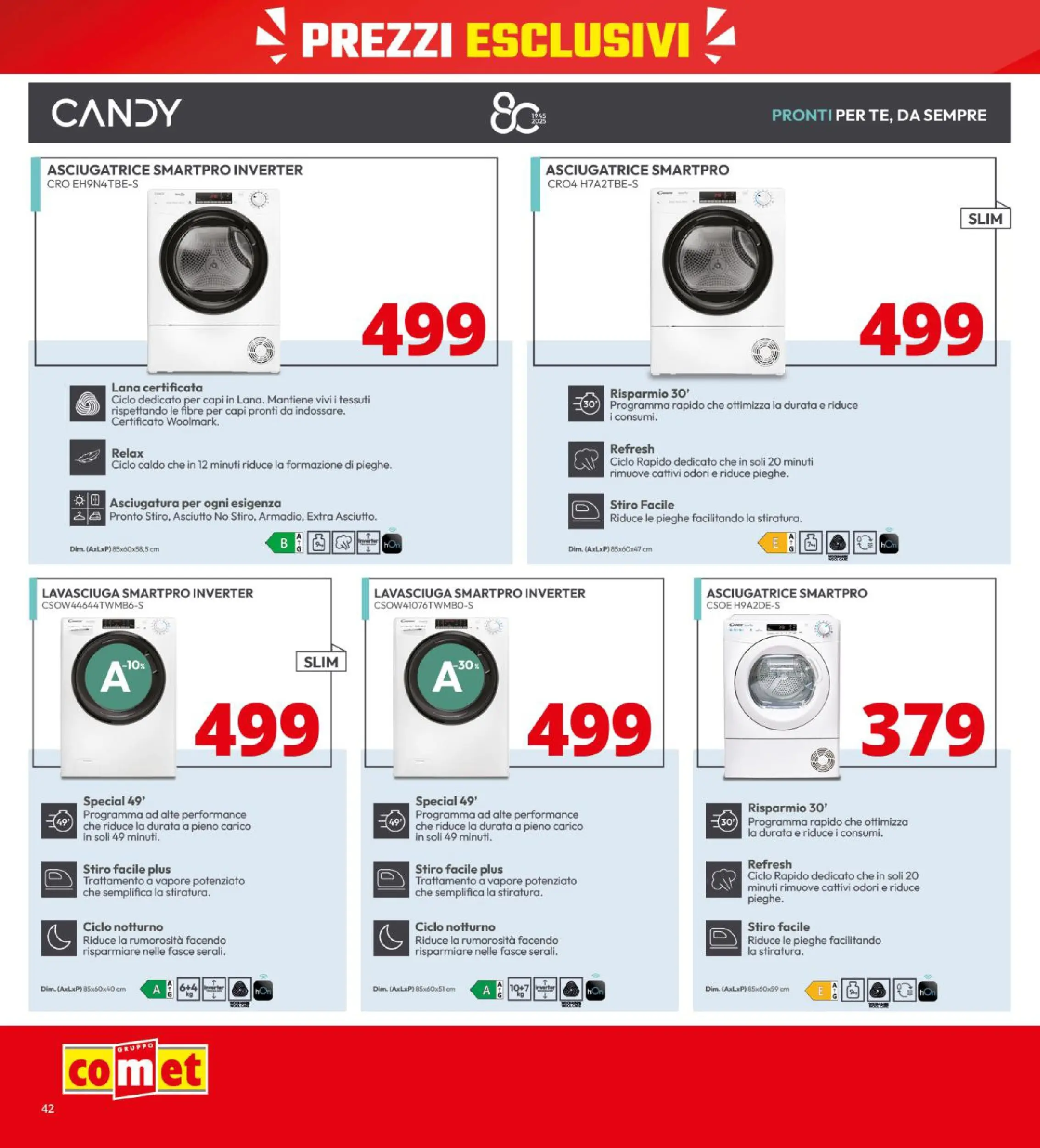 Nuovo Volantino Comet	 dal 09/10/2025 > offerte anteprima 🛍️ | Pagina: 42 | Prodotti: Lavasciuga, Asciugatrice