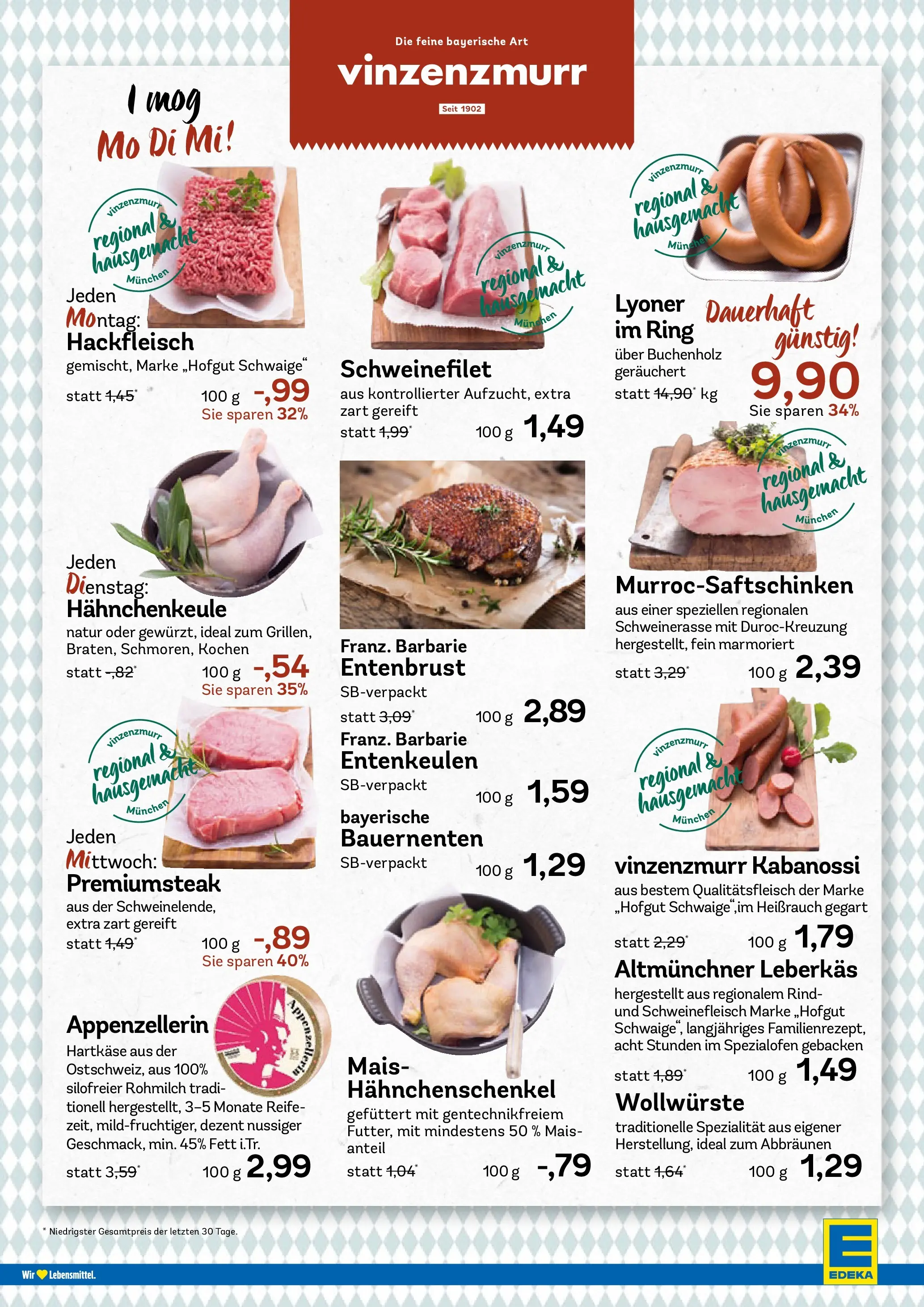 Edeka prospekt München	 (ab 13.10.2025) » Angebote Online | Seite: 4 | Produkte: Hahnchenschenkel, Schweinefilet, Steak, Hackfleisch