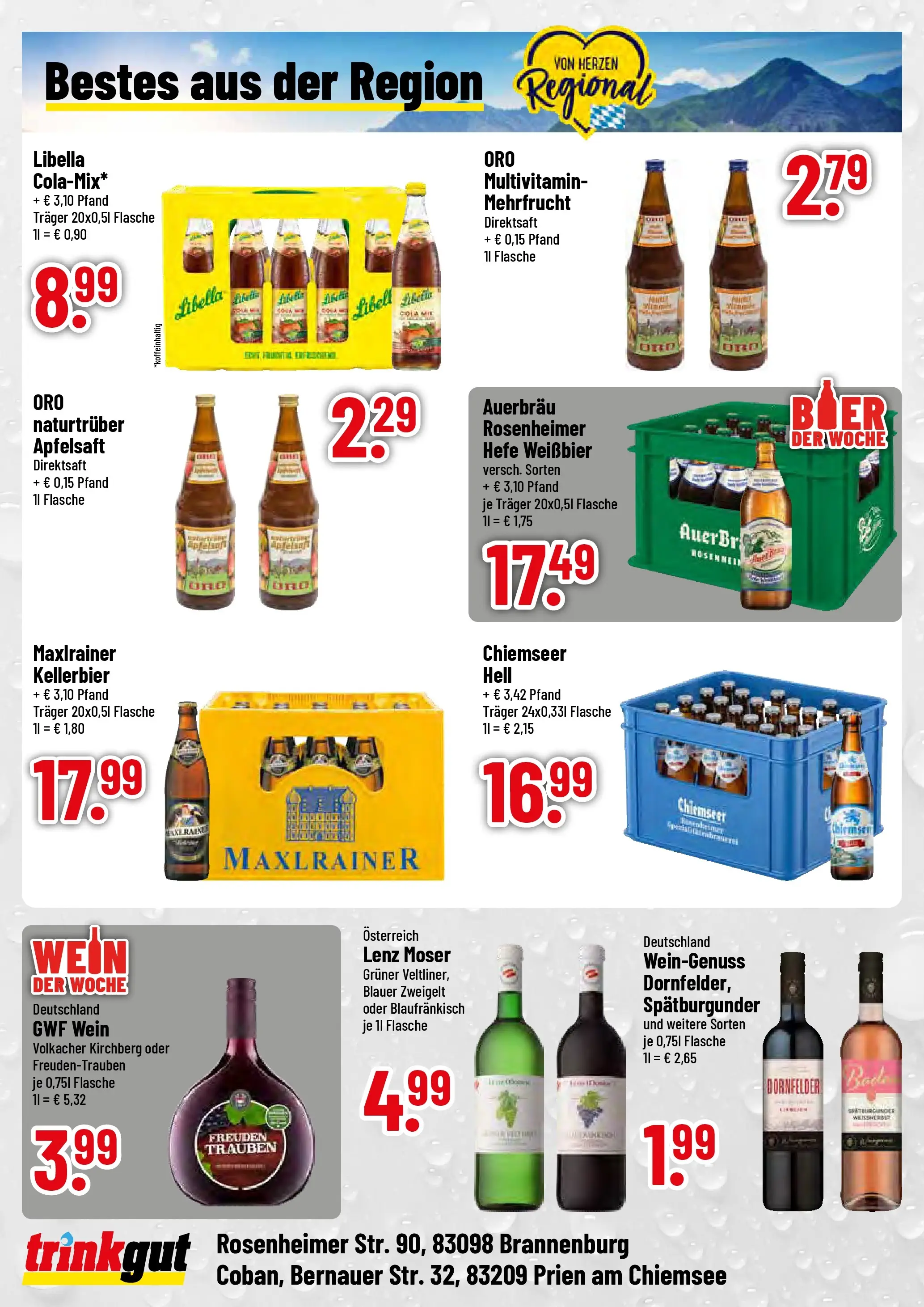 Trinkgut - trinkgut: Wochenangebote (ab 13.10.2025) » Angebote online | Seite: 4 | Produkte: Trauben, Weißbier, Hefe weissbier, Wein