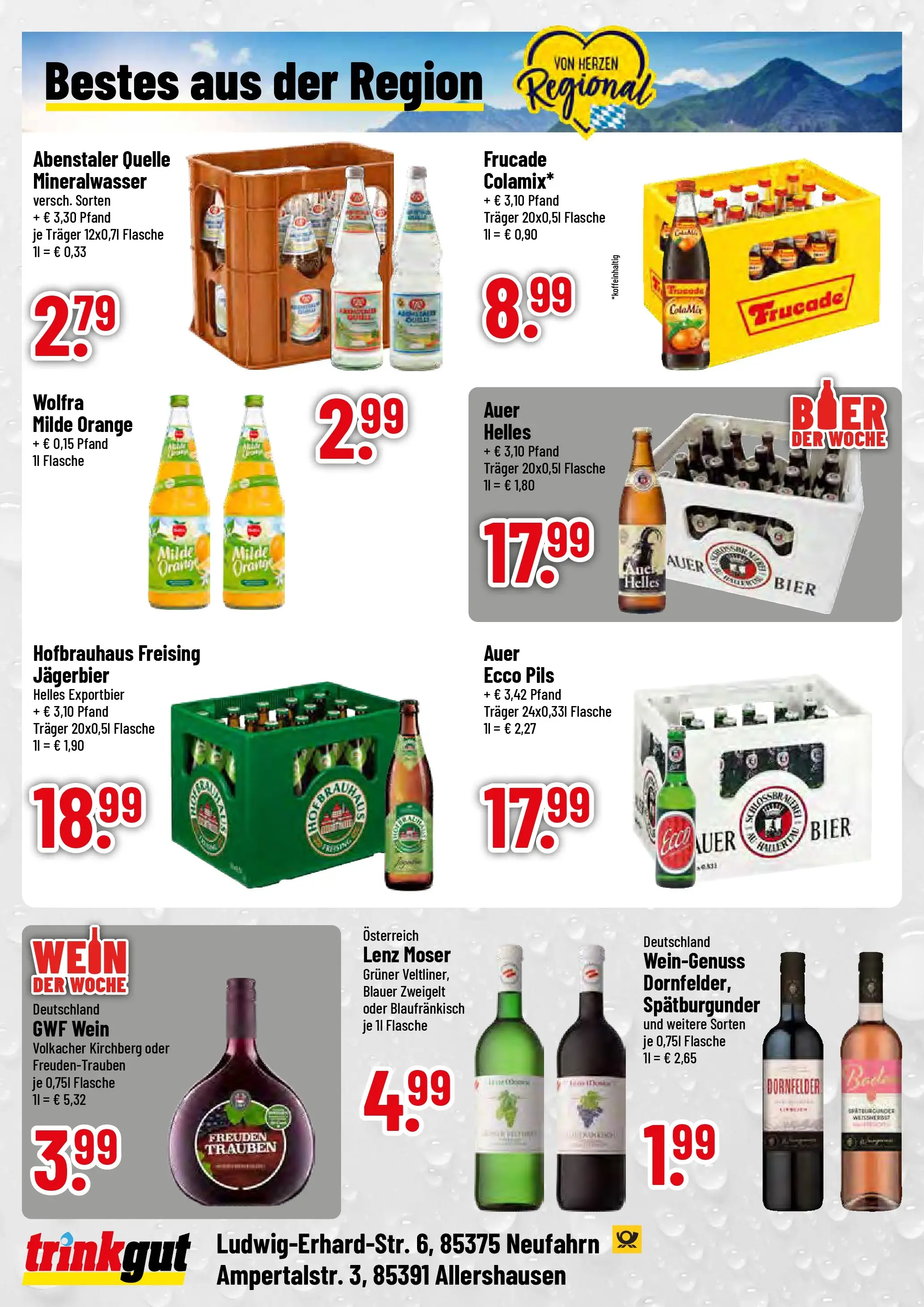 Trinkgut - trinkgut: Wochenangebote (ab 13.10.2025) » Angebote online | Seite: 4 | Produkte: Trauben, Bier, Mineralwasser, Wein