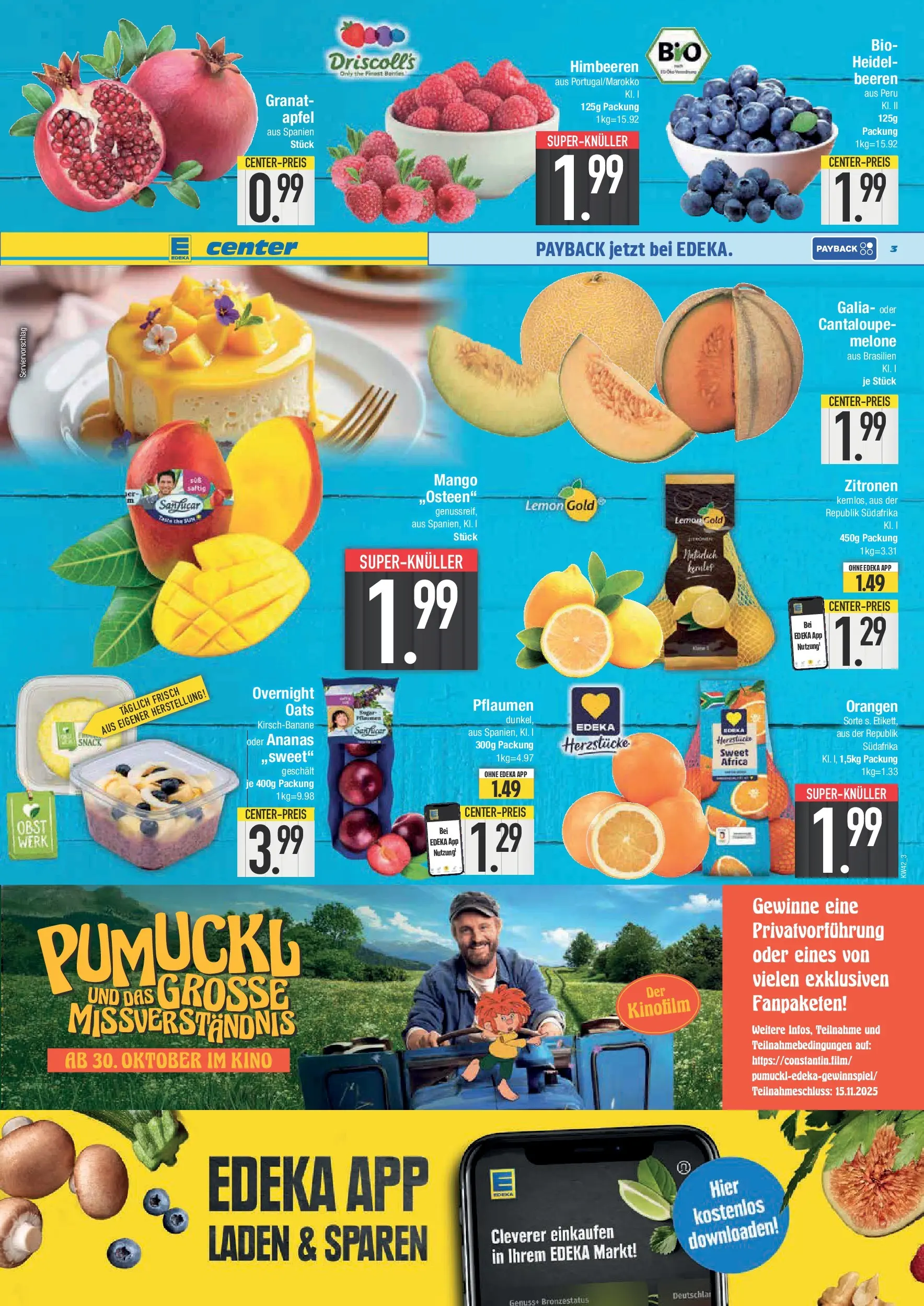Edeka prospekt Straubing	 (ab 13.10.2025) » Angebote Online | Seite: 3 | Produkte: Himbeeren, Äpfel, Ananas, Obst