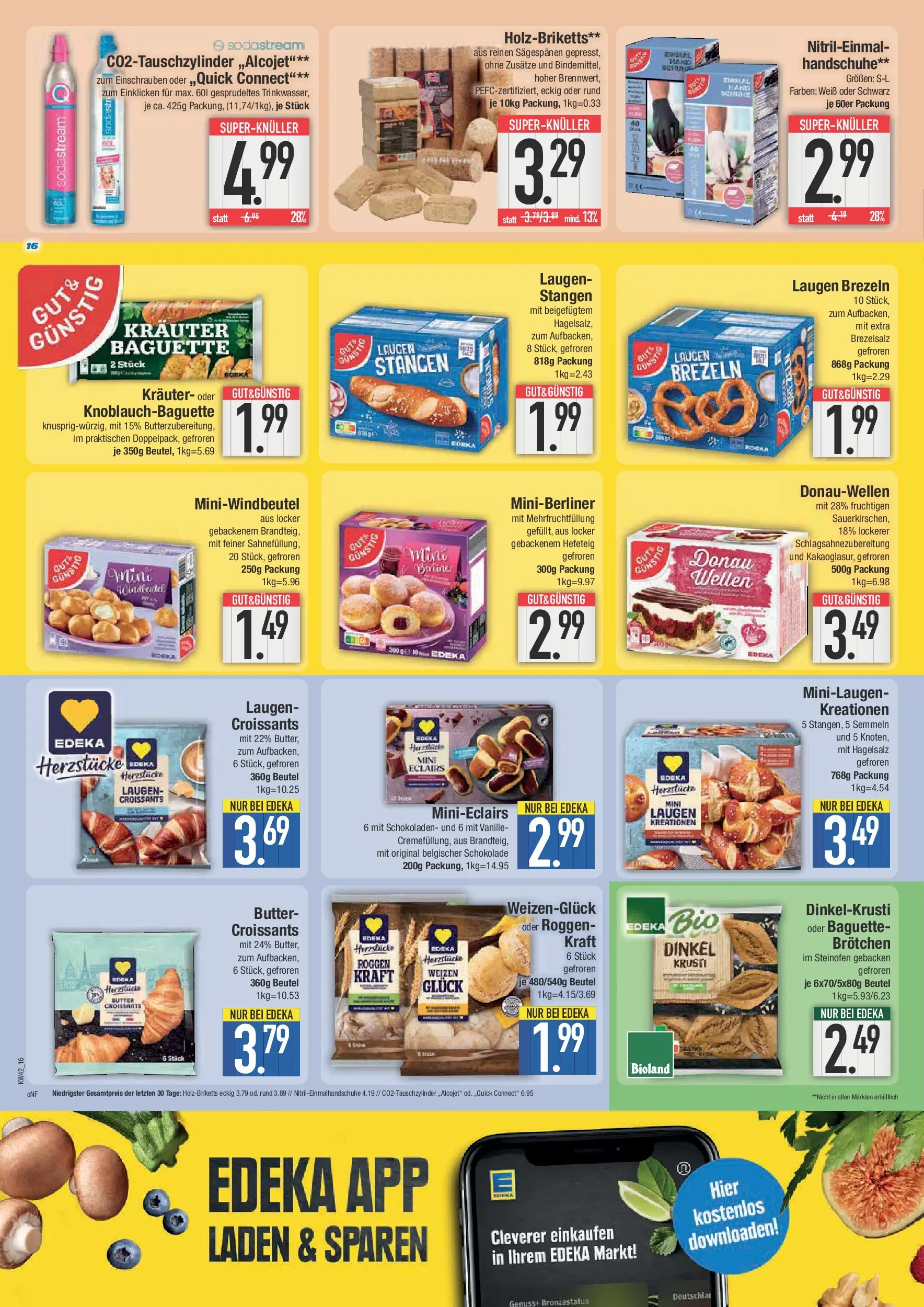 Edeka prospekt Straubing	 (ab 13.10.2025) » Angebote Online | Seite: 16 | Produkte: Schokolade, Baguette, Croissant, Handschuhe