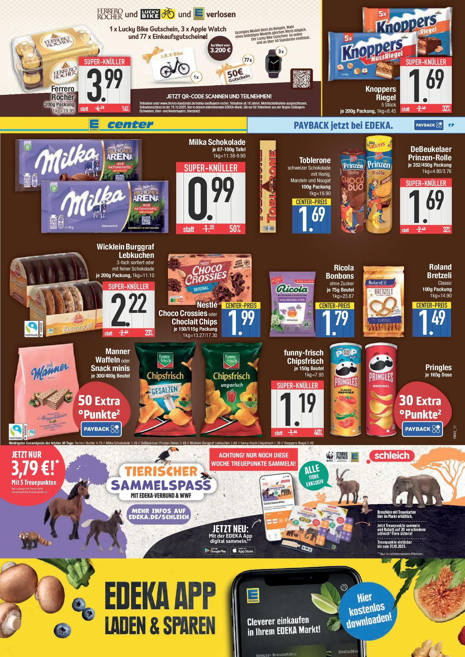 Edeka prospekt Straubing	 (ab 13.10.2025) » Angebote Online | Seite: 17 | Produkte: Apple watch, Milka schokolade, Milka, Apple