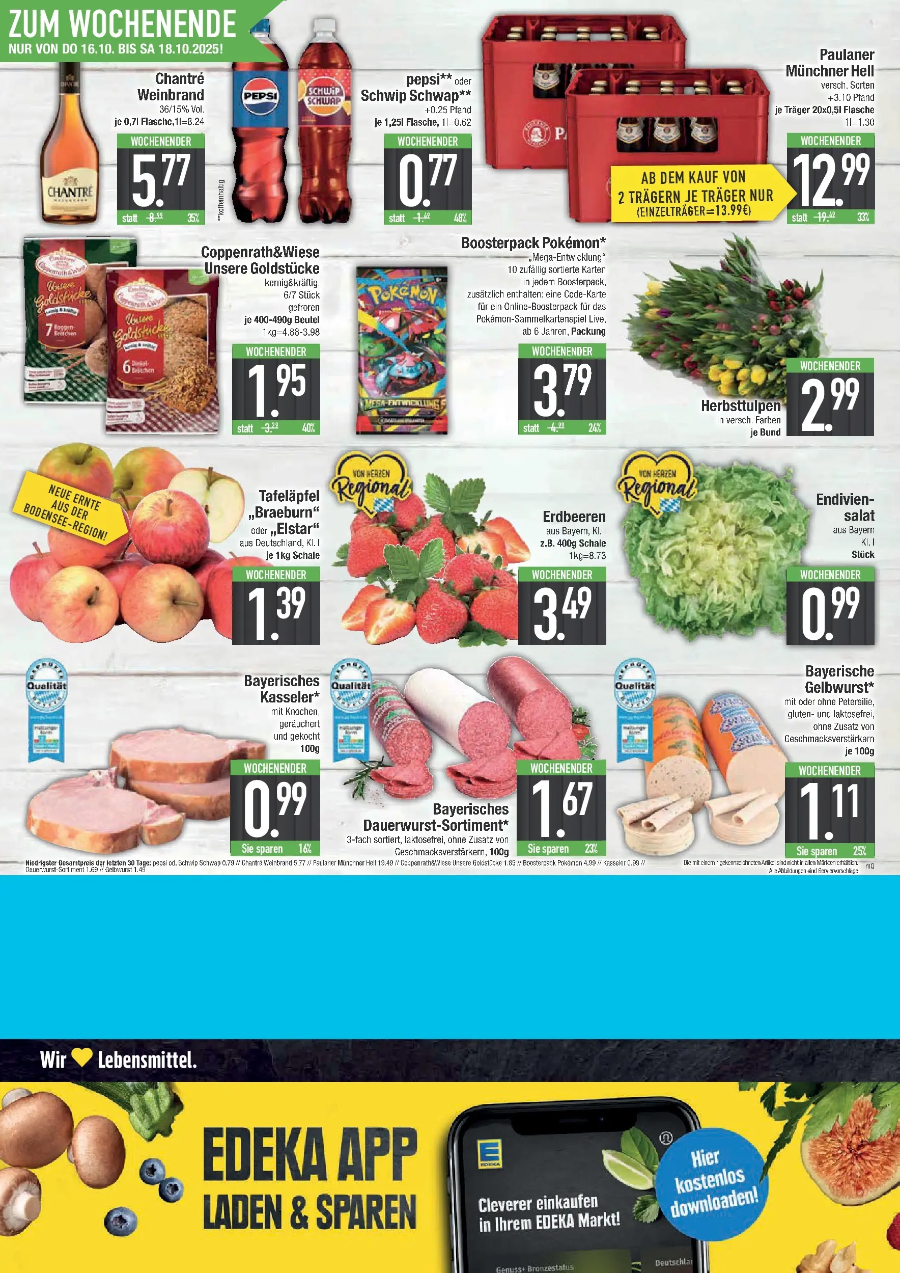 Edeka prospekt Straubing	 (ab 13.10.2025) » Angebote Online | Seite: 20 | Produkte: Chantré, Pepsi, Salat, Paulaner
