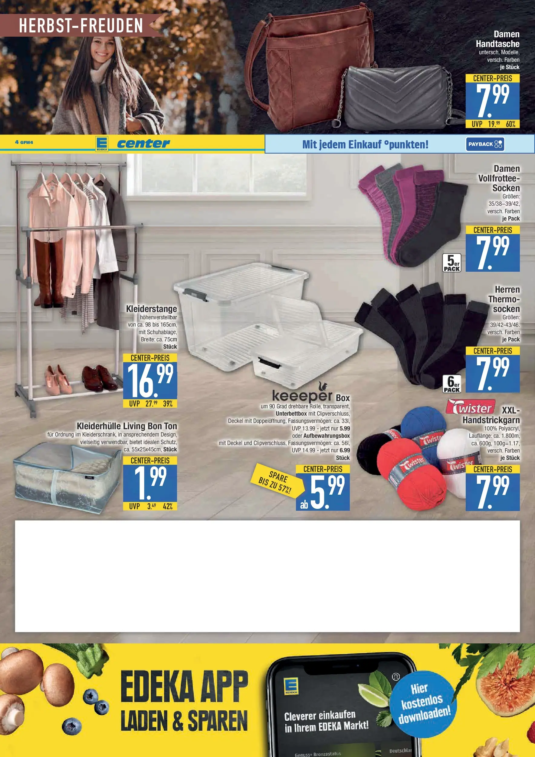 Edeka prospekt Schwabmünchen	 (ab 13.10.2025) » Angebote Online | Seite: 20 | Produkte: Box, Socken, Handtasche