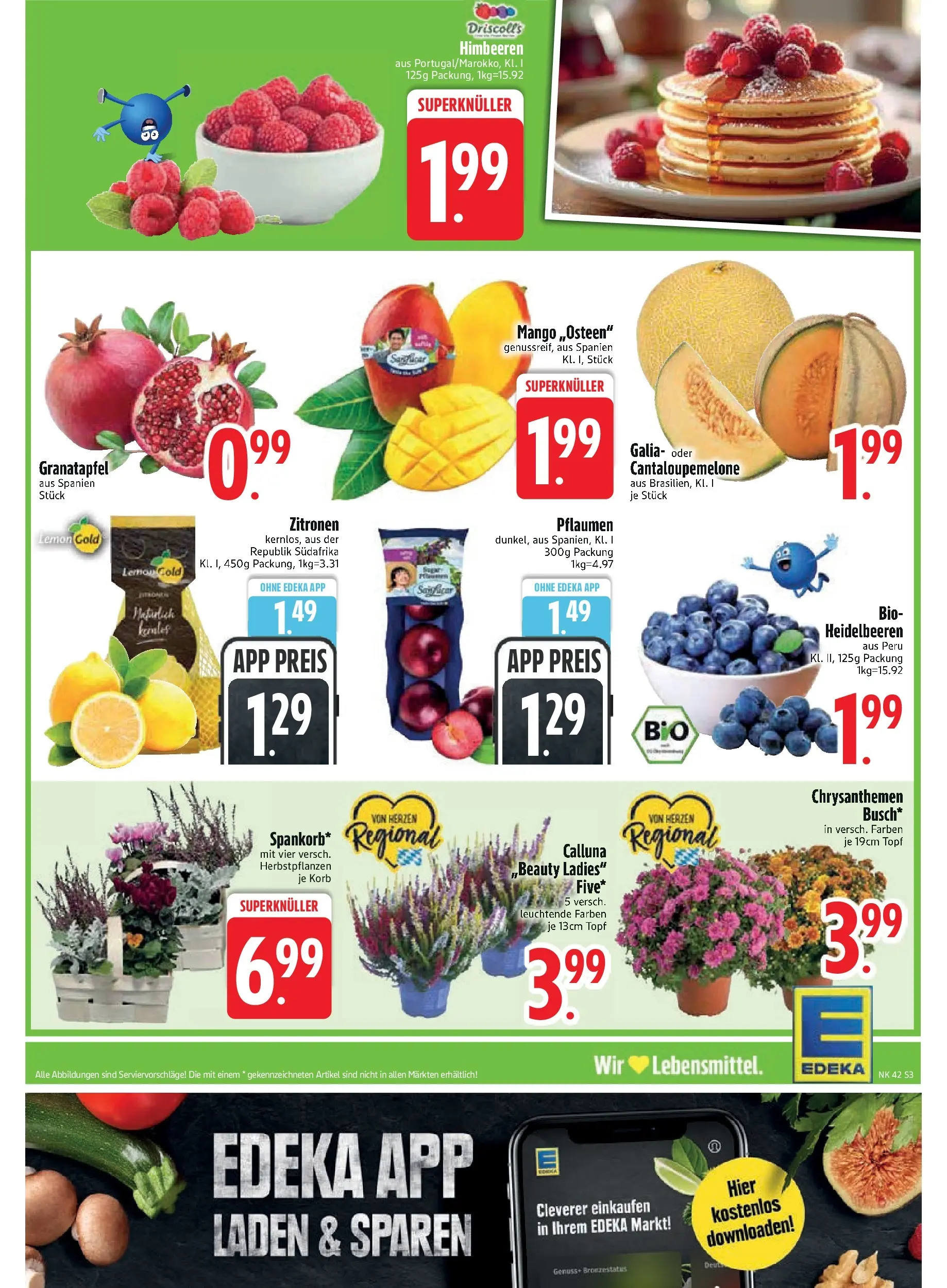 Edeka prospekt Unterföhring	 (ab 12.10.2025) » Angebote Online | Seite: 5 | Produkte: Granatapfel, Pflaumen, Korb, Zitronen