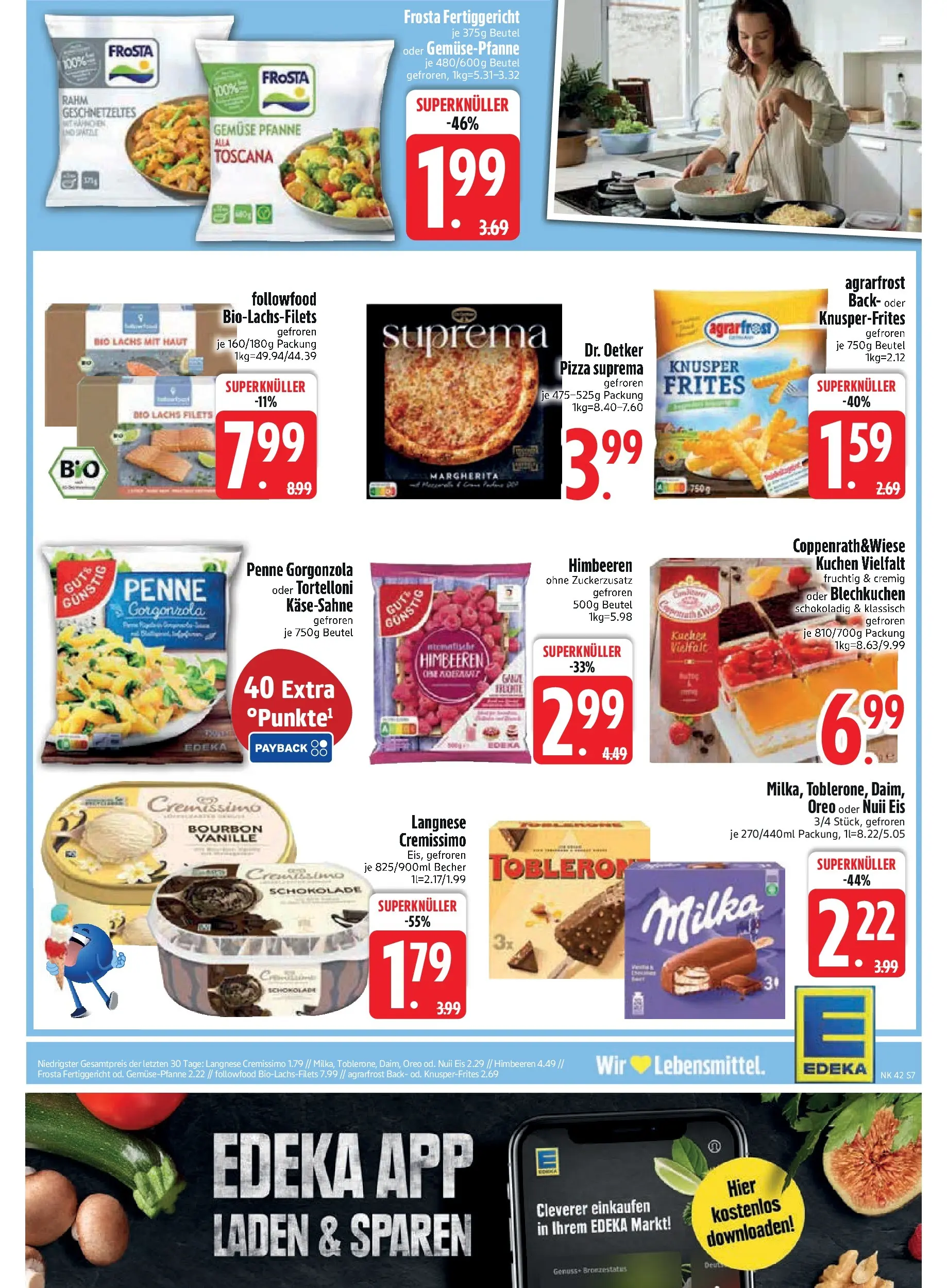 Edeka prospekt Unterföhring	 (ab 12.10.2025) » Angebote Online | Seite: 9 | Produkte: Nuii eis, Langnese cremissimo, Cremissimo, Pasta