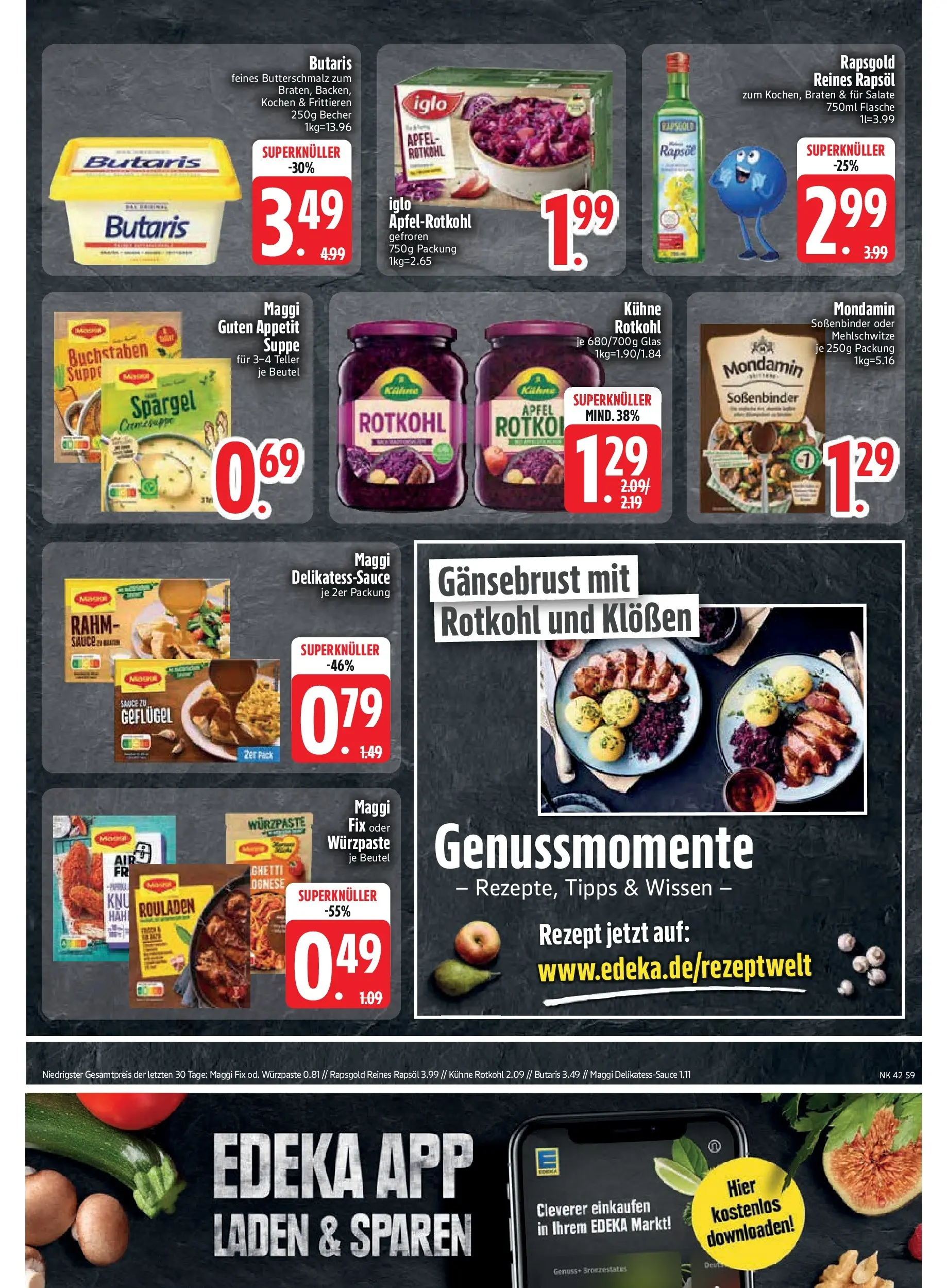 Edeka prospekt Unterföhring	 (ab 12.10.2025) » Angebote Online | Seite: 11 | Produkte: Butterschmalz, Rapsöl, Äpfel, Maggi fix