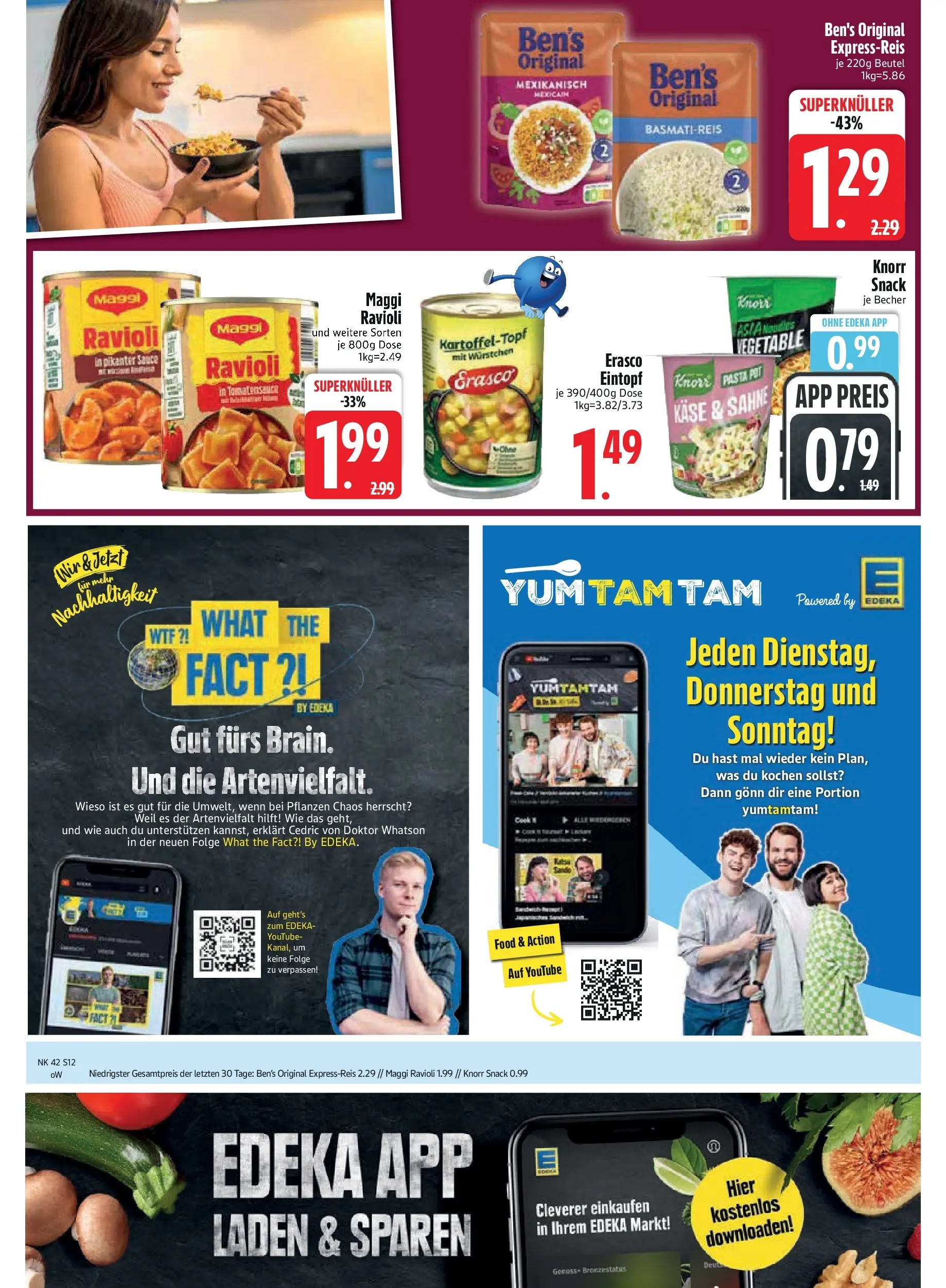 Edeka prospekt Vilsbiburg	 (ab 12.10.2025) » Angebote Online | Seite: 14 | Produkte: Käse, Knorr, Pasta, Erasco