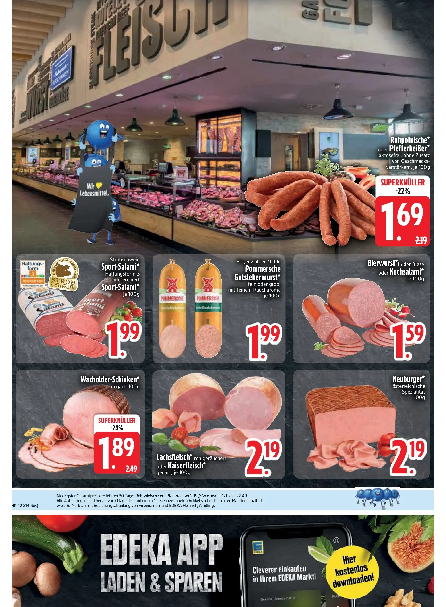 Edeka prospekt Vilsbiburg	 (ab 12.10.2025) » Angebote Online | Seite: 16 | Produkte: Mühle, Salami
