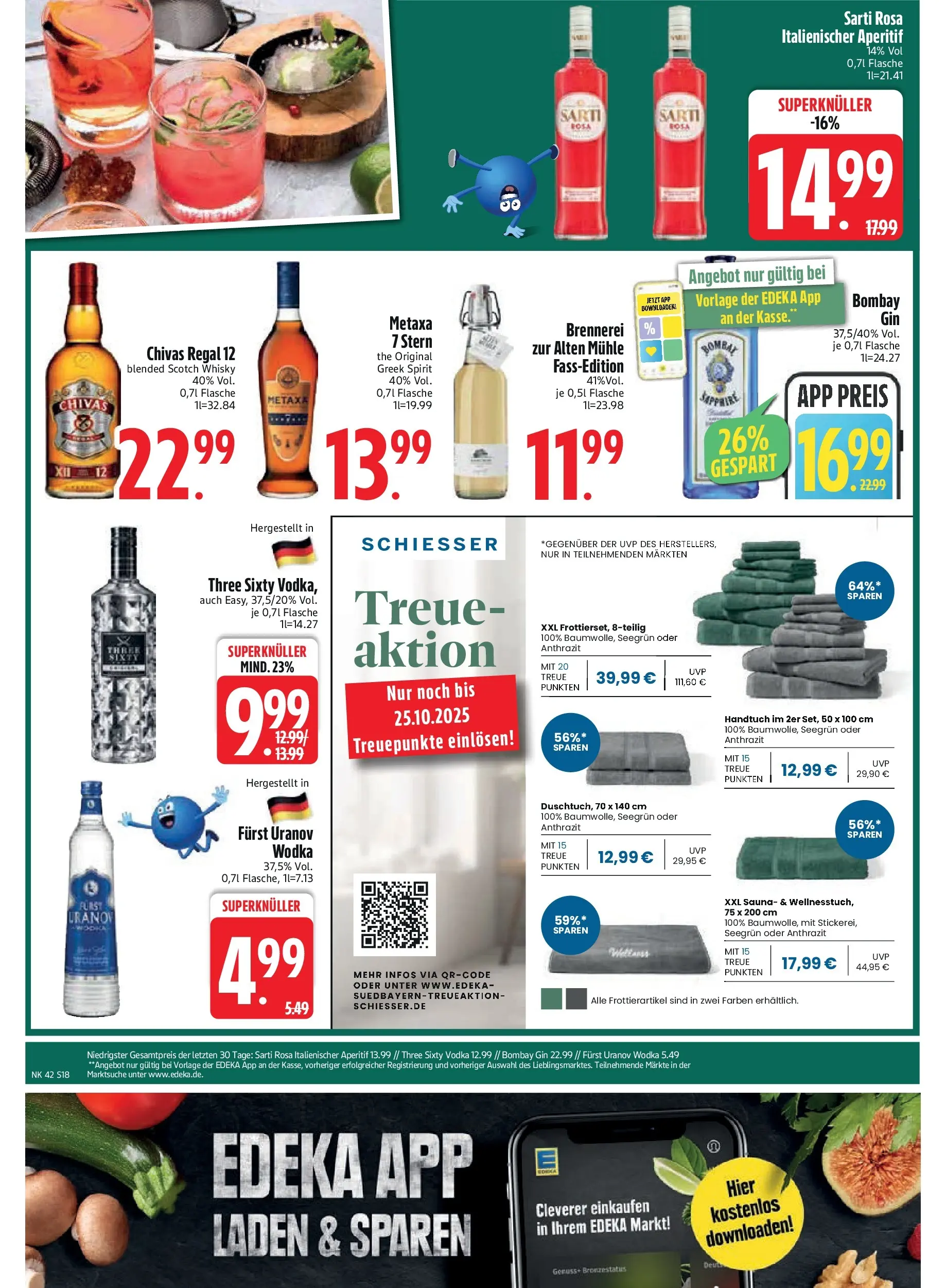 Edeka prospekt Unterföhring	 (ab 12.10.2025) » Angebote Online | Seite: 20 | Produkte: Mühle, Metaxa, Gin, Wodka