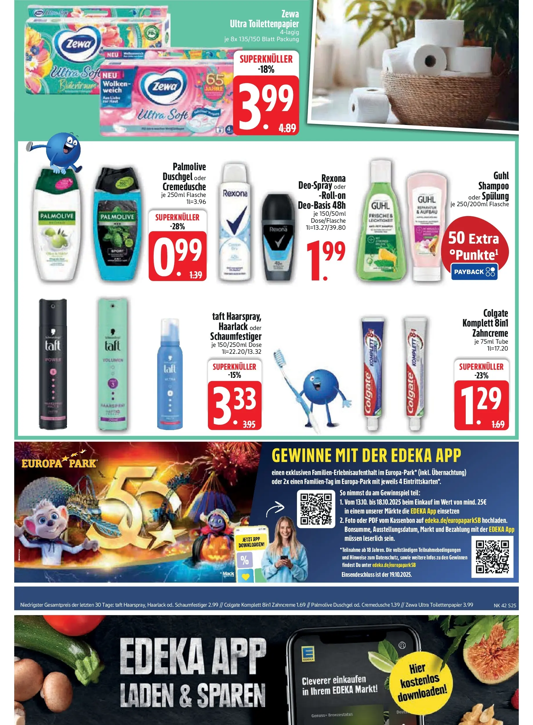 Edeka prospekt Unterföhring	 (ab 12.10.2025) » Angebote Online | Seite: 27 | Produkte: Zewa, Spülung, Deospray, Toilettenpapier