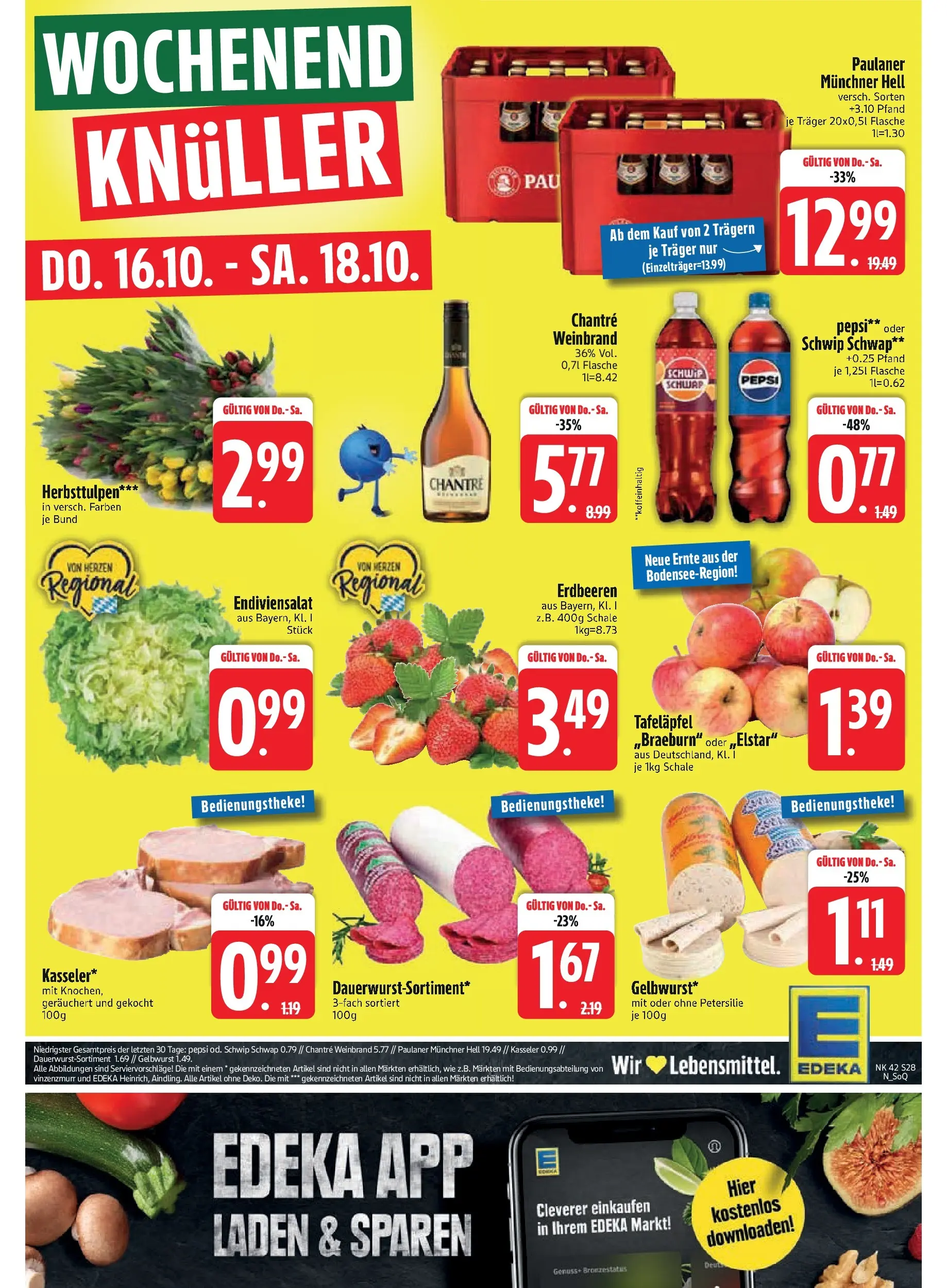 Edeka prospekt Vilsbiburg	 (ab 12.10.2025) » Angebote Online | Seite: 30 | Produkte: Schwip schwap, Pepsi, Petersilie, Paulaner