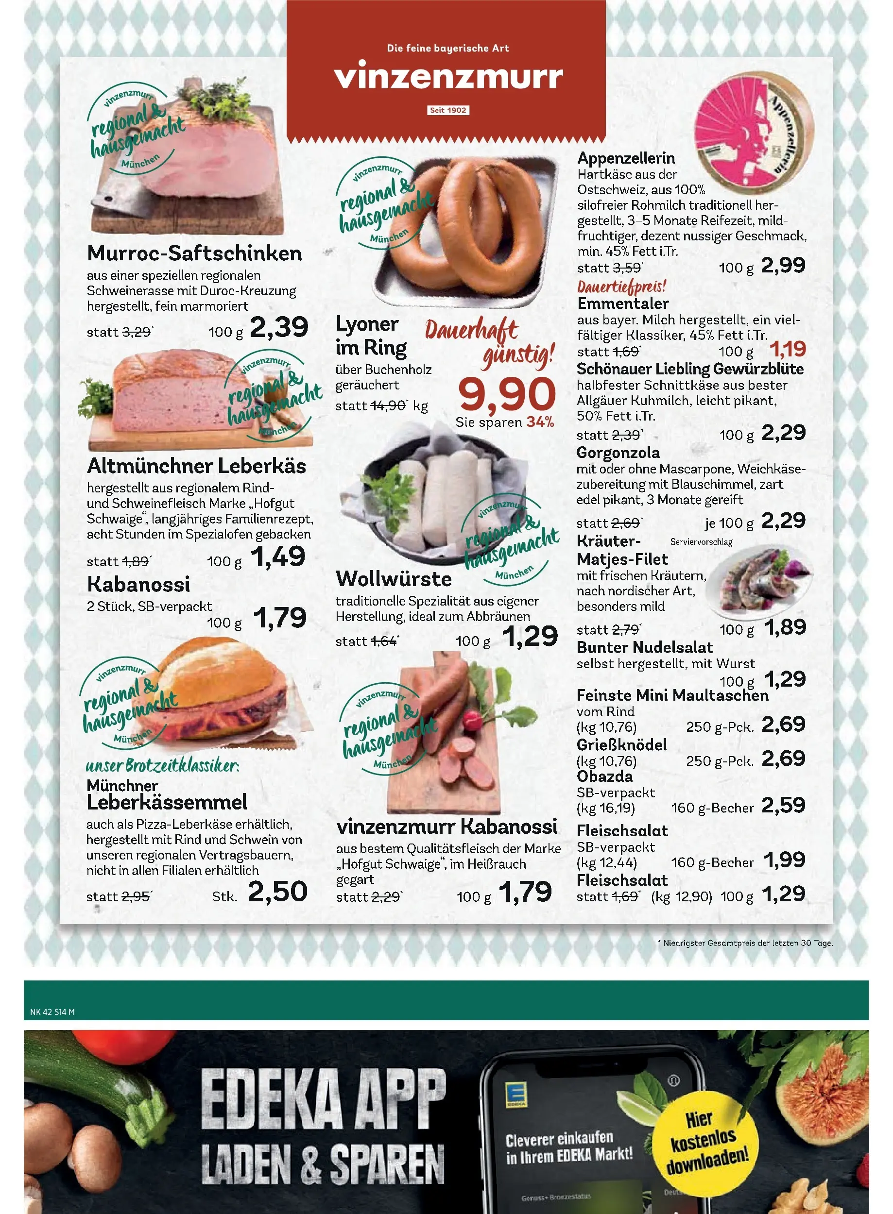 Edeka prospekt Unterföhring	 (ab 12.10.2025) » Angebote Online | Seite: 16 | Produkte: Milch, Wurst, Pasta, Schweinefleisch