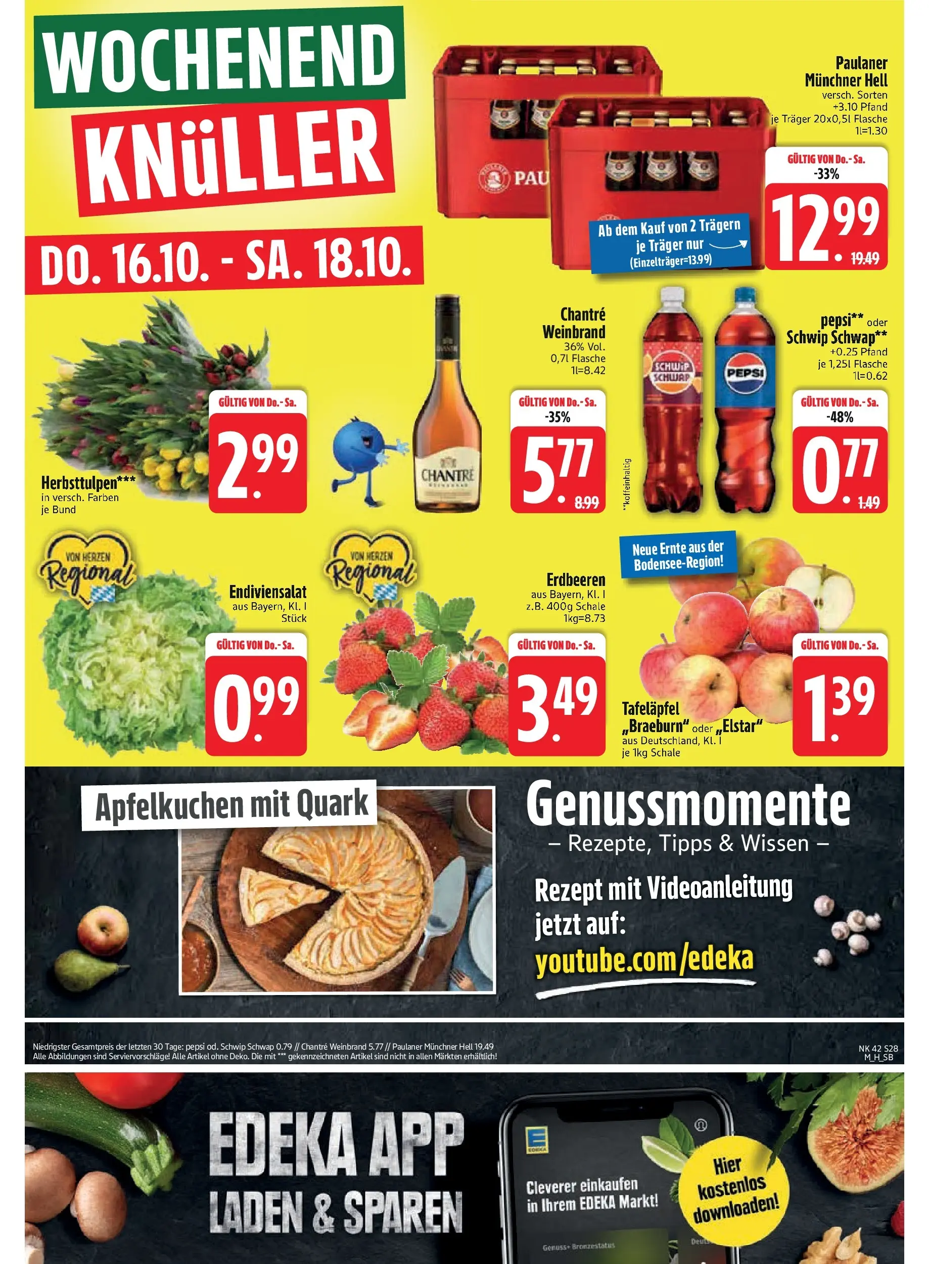Edeka prospekt Unterföhring	 (ab 12.10.2025) » Angebote Online | Seite: 30 | Produkte: Quark, Apple, Chantré, Paulaner
