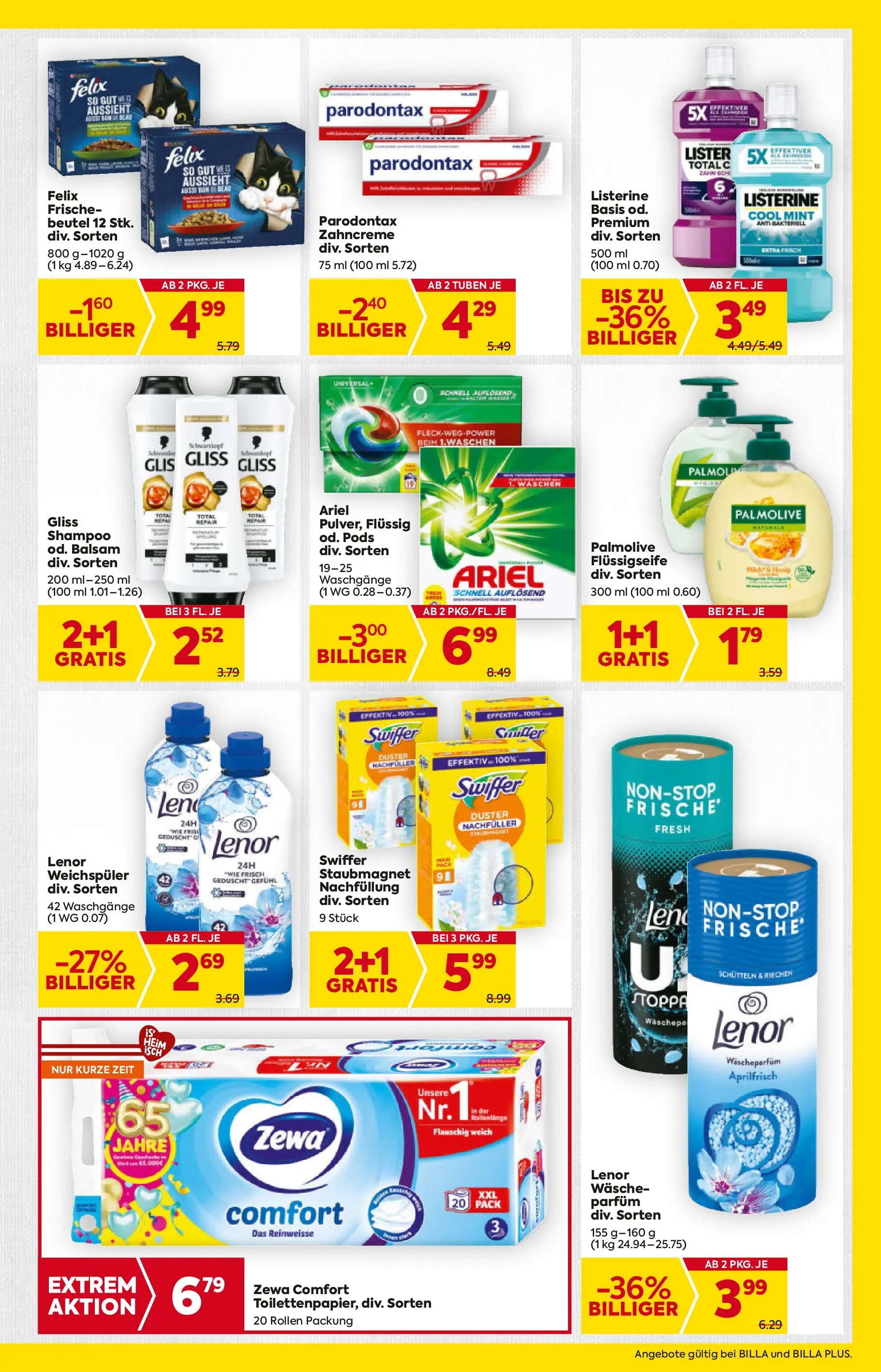 Billa - BILLA: Flugblatt gültig bei BILLA & BILLA PLUS ab 15.10.2025 - Angebote, Prospekt | Seite: 23 | Produkte: Wasser, Parfüm, Shampoo, Weichspüler