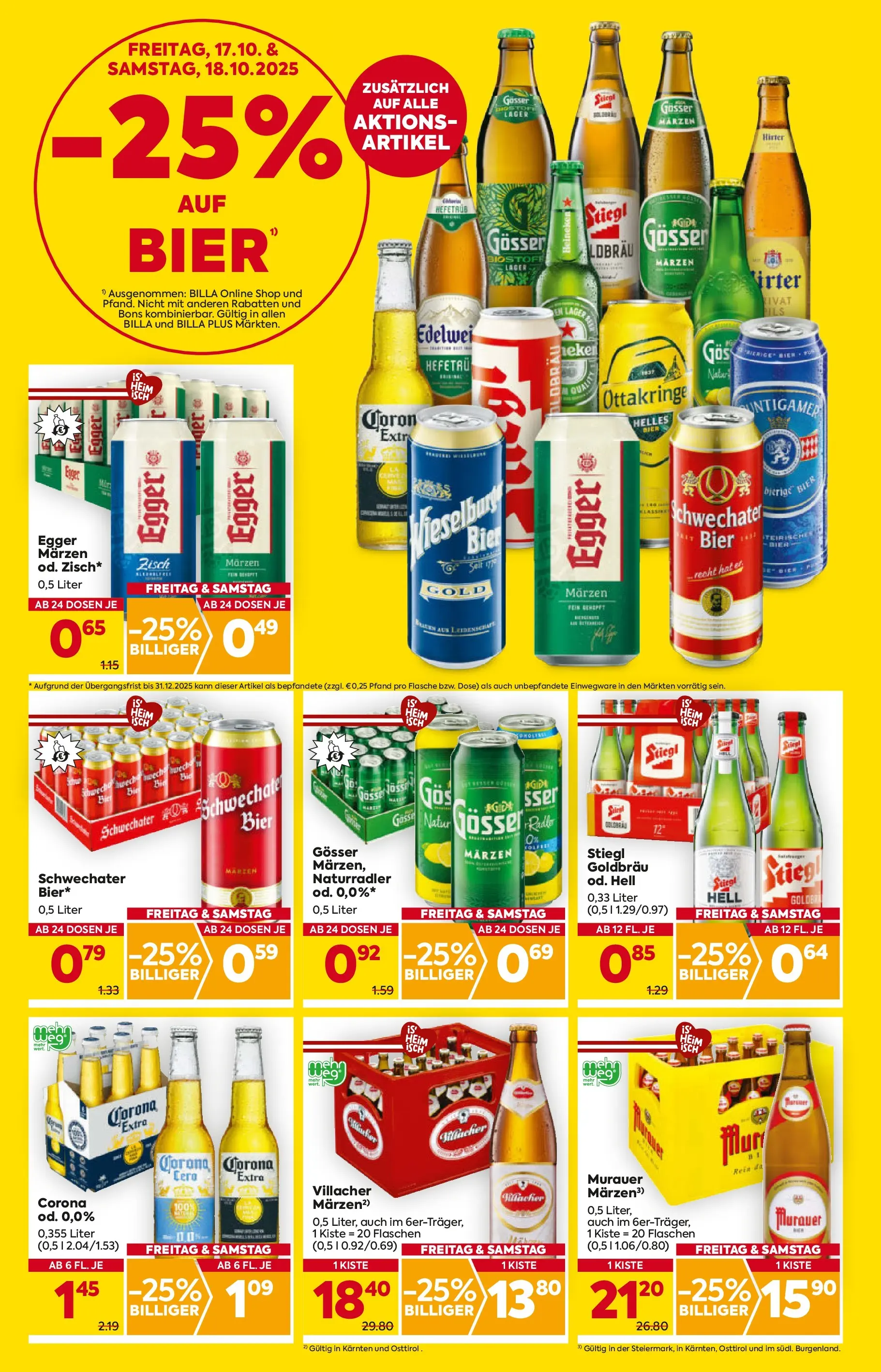 Billa - BILLA: Flugblatt gültig bei BILLA & BILLA PLUS ab 15.10.2025 - Angebote, Prospekt | Seite: 2 | Produkte: Bier