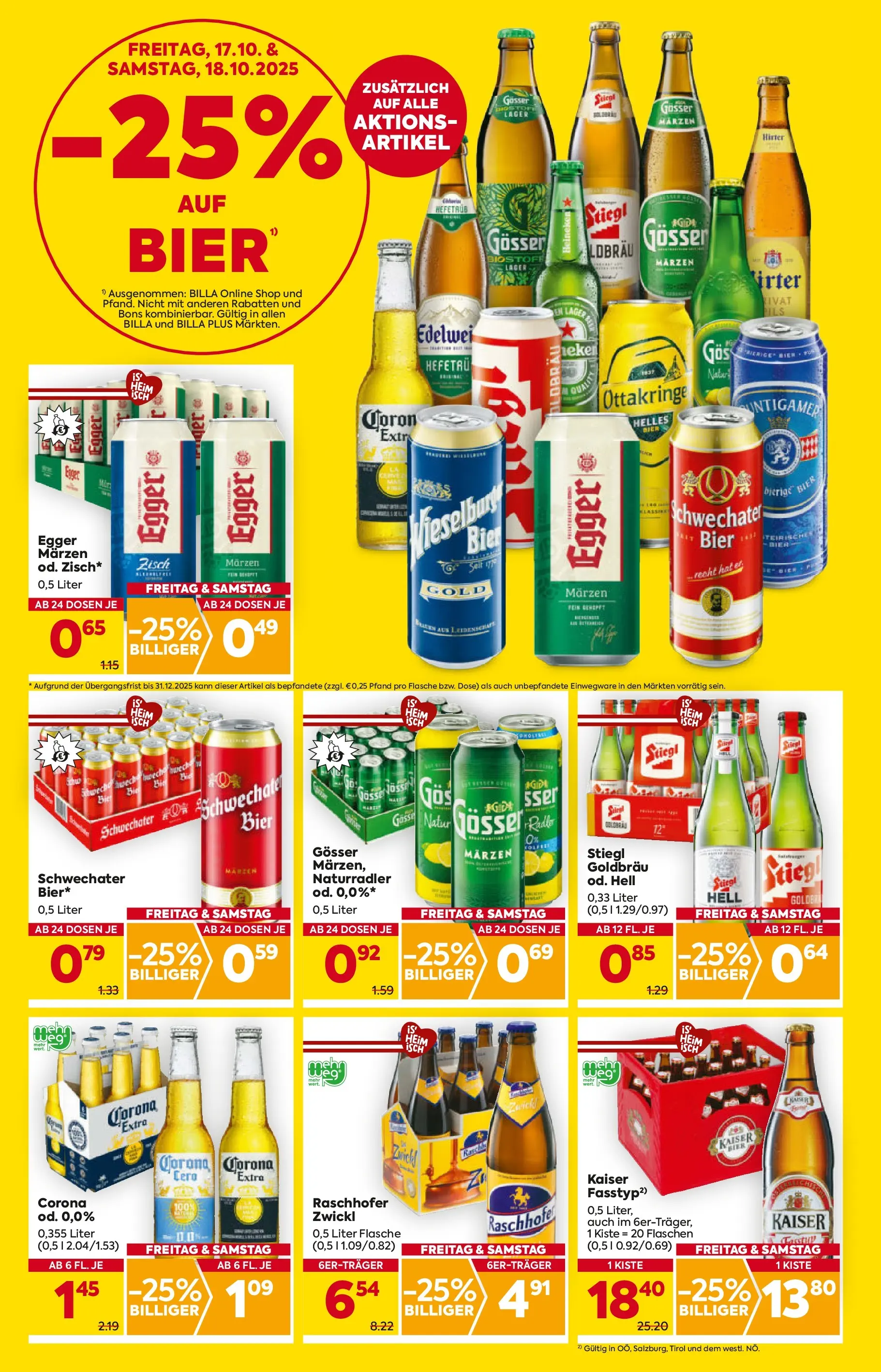 Billa - BILLA: Flugblatt gültig bei BILLA & BILLA PLUS ab 15.10.2025 - Angebote, Prospekt | Seite: 2 | Produkte: Bier