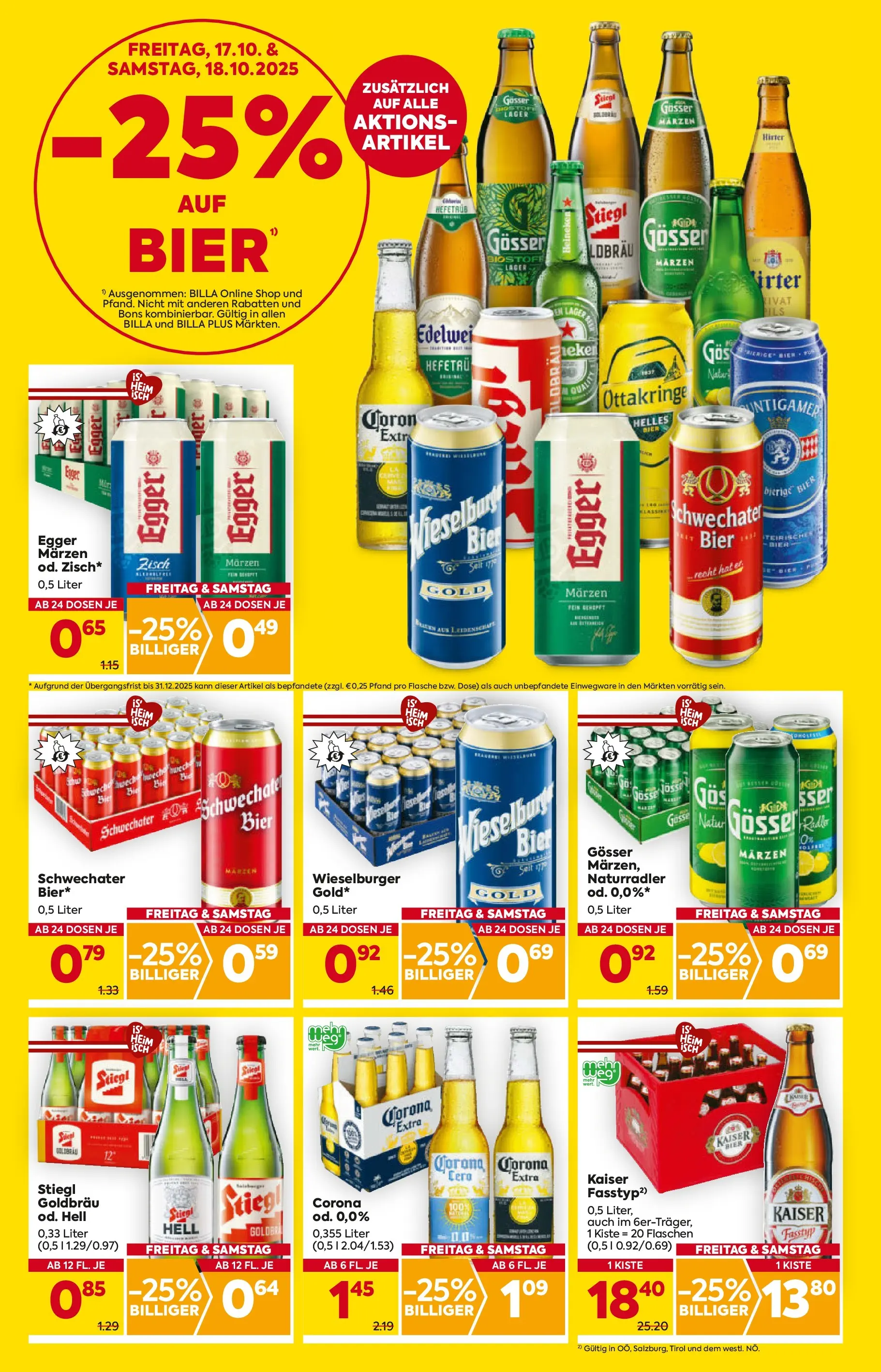Billa - BILLA: Flugblatt gültig bei BILLA & BILLA PLUS ab 15.10.2025 - Angebote, Prospekt | Seite: 2 | Produkte: Bier, Fisch