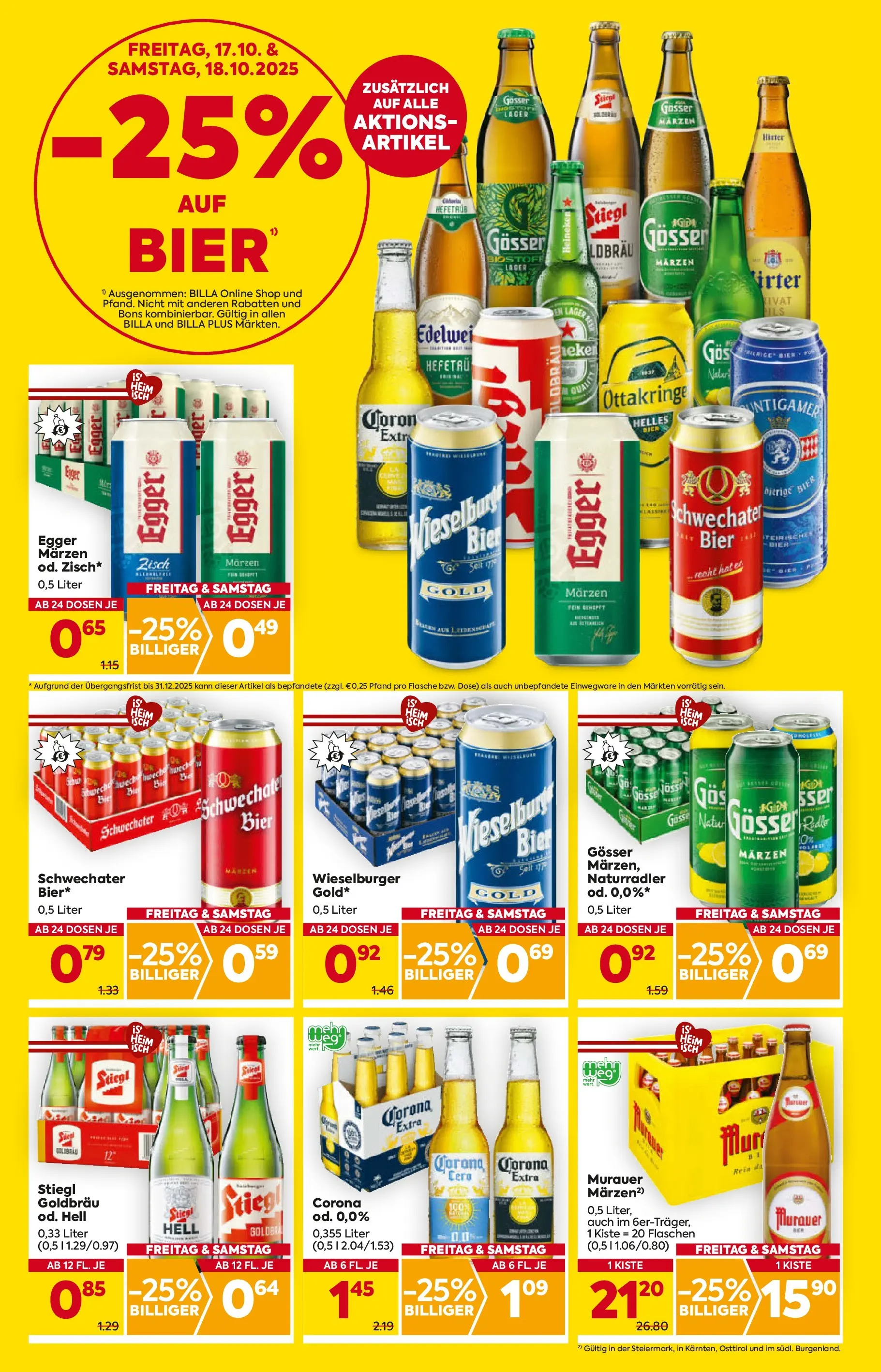 Billa - BILLA: Flugblatt gültig bei BILLA & BILLA PLUS ab 15.10.2025 - Angebote, Prospekt | Seite: 2 | Produkte: Wein, Bier
