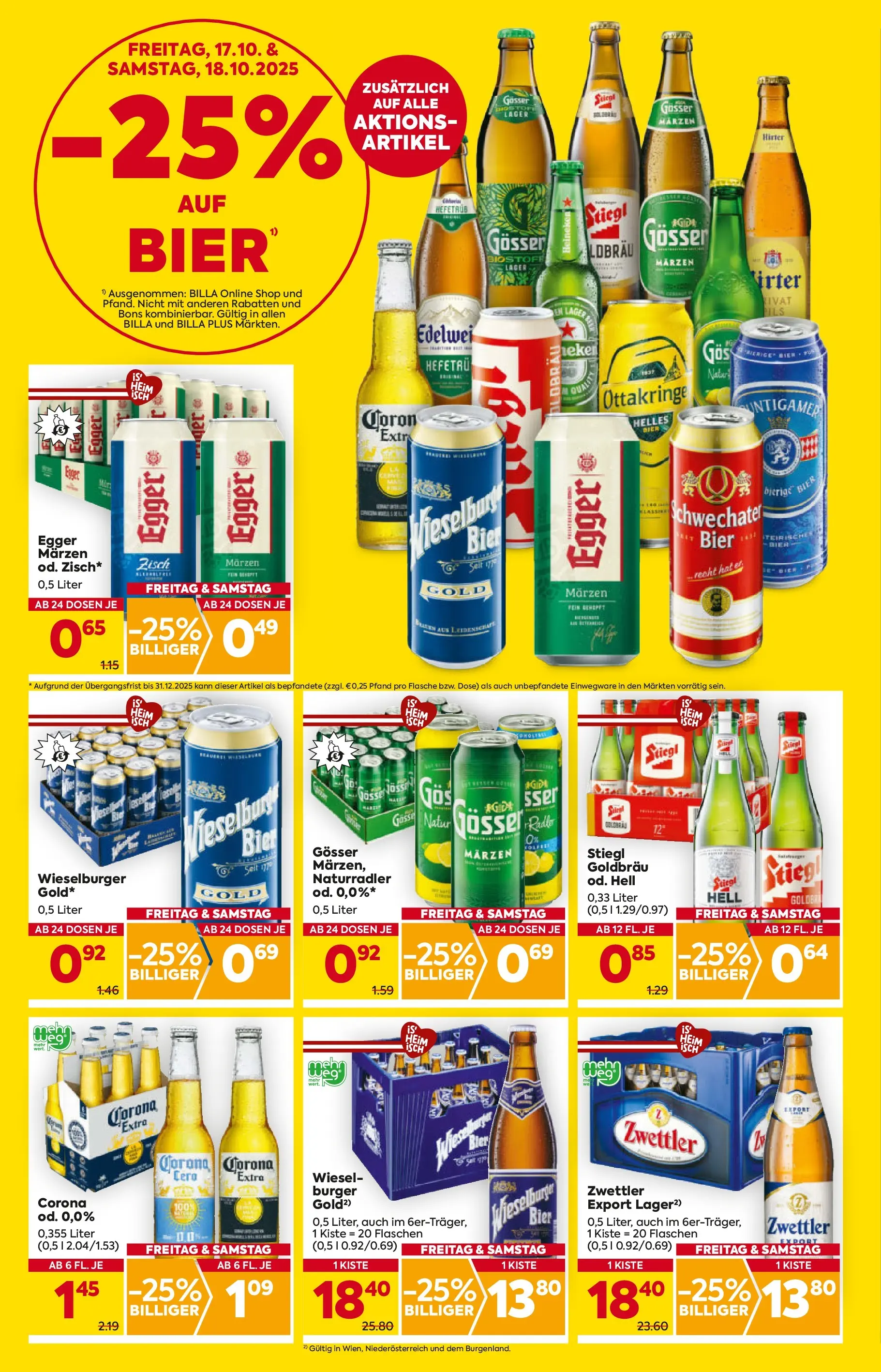 Billa - BILLA: Flugblatt gültig bei BILLA & BILLA PLUS ab 15.10.2025 - Angebote, Prospekt | Seite: 2 | Produkte: Bier, Fisch