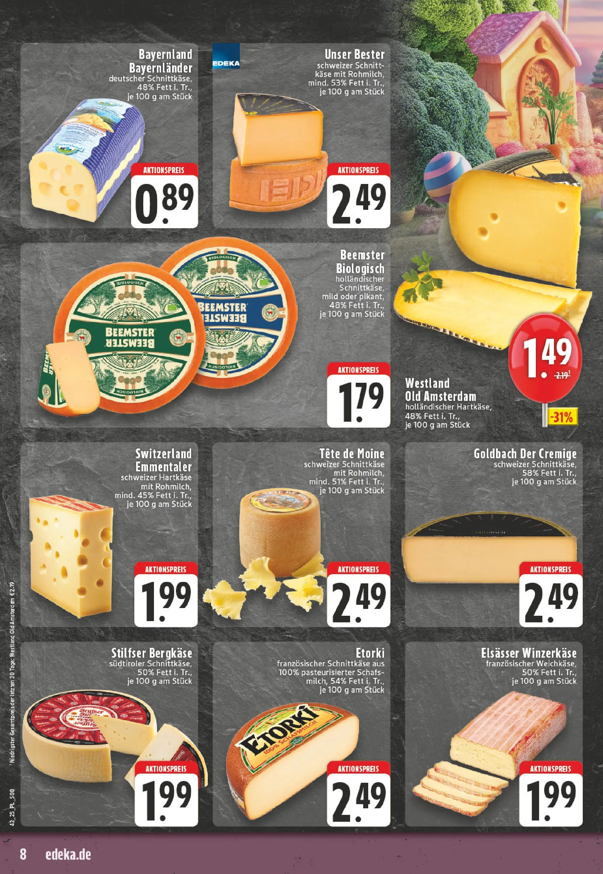Edeka prospekt Bornheim	 (ab 13.10.2025) » Angebote Online | Seite: 8 | Produkte: Käse