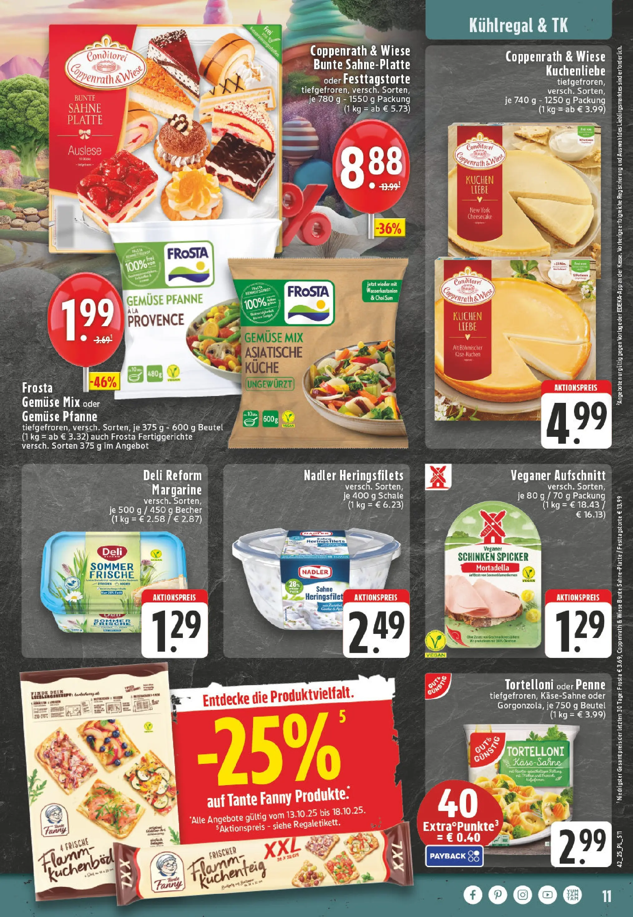 Edeka prospekt Bornheim	 (ab 13.10.2025) » Angebote Online | Seite: 11 | Produkte: Margarine, Küche, Gemüse, Fertiggerichte