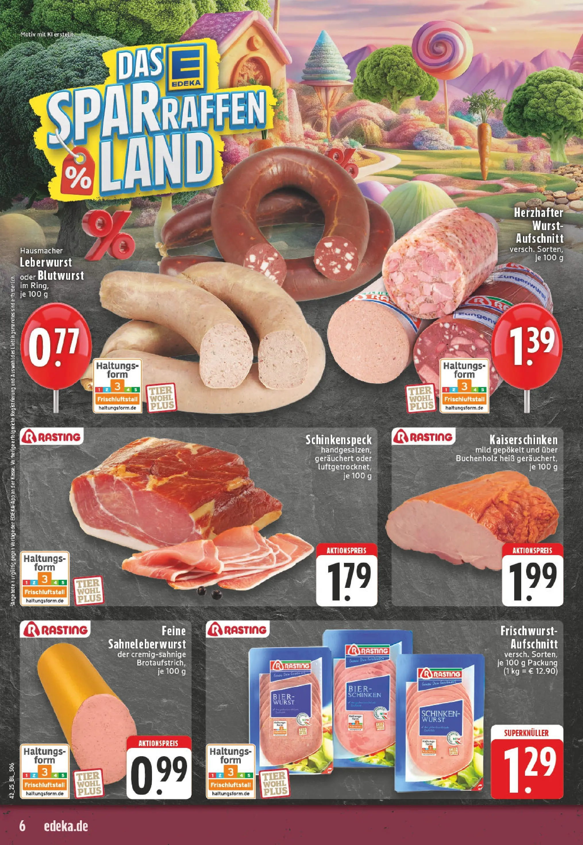 Edeka prospekt Essen	 (ab 13.10.2025) » Angebote Online | Seite: 6 | Produkte: Bier, Wurst, Schinken