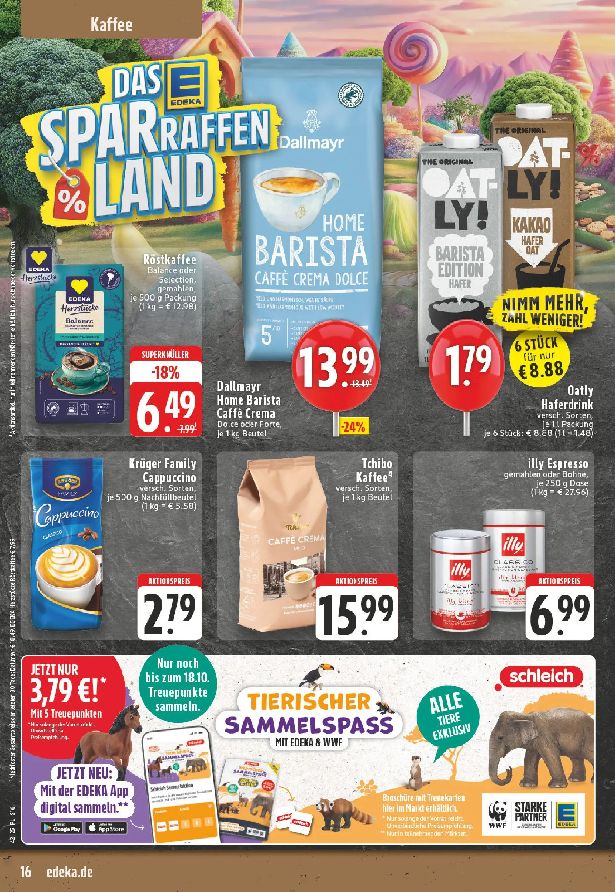 Edeka prospekt Bornheim	 (ab 13.10.2025) » Angebote Online | Seite: 16 | Produkte: Kaffee, Haferdrink, Oatly, Kruger cappuccino