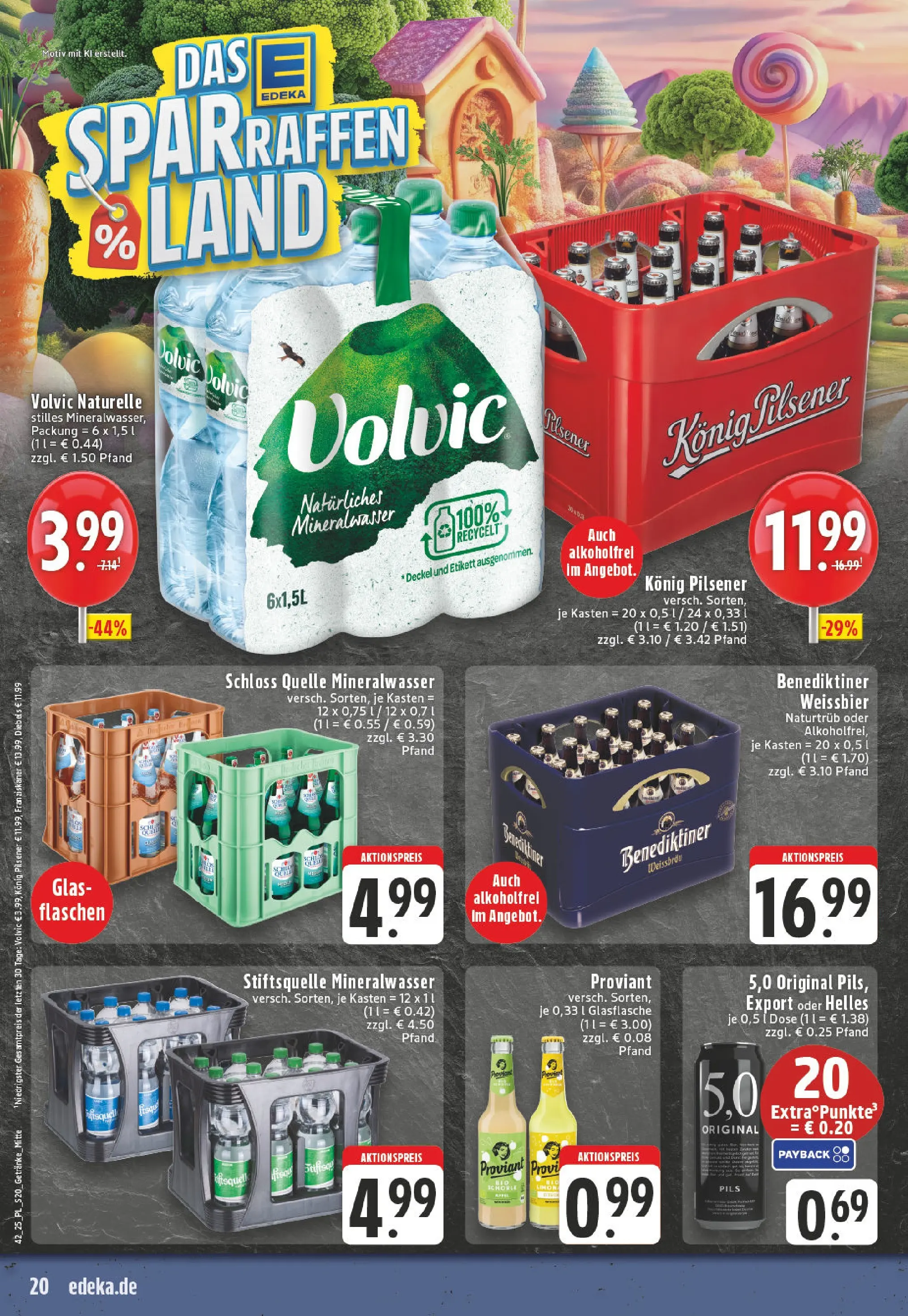 Edeka prospekt Herne - Eickel	 (ab 13.10.2025) » Angebote Online | Seite: 20 | Produkte: Konig pilsener, Weißbier, Mineralwasser, Diebels