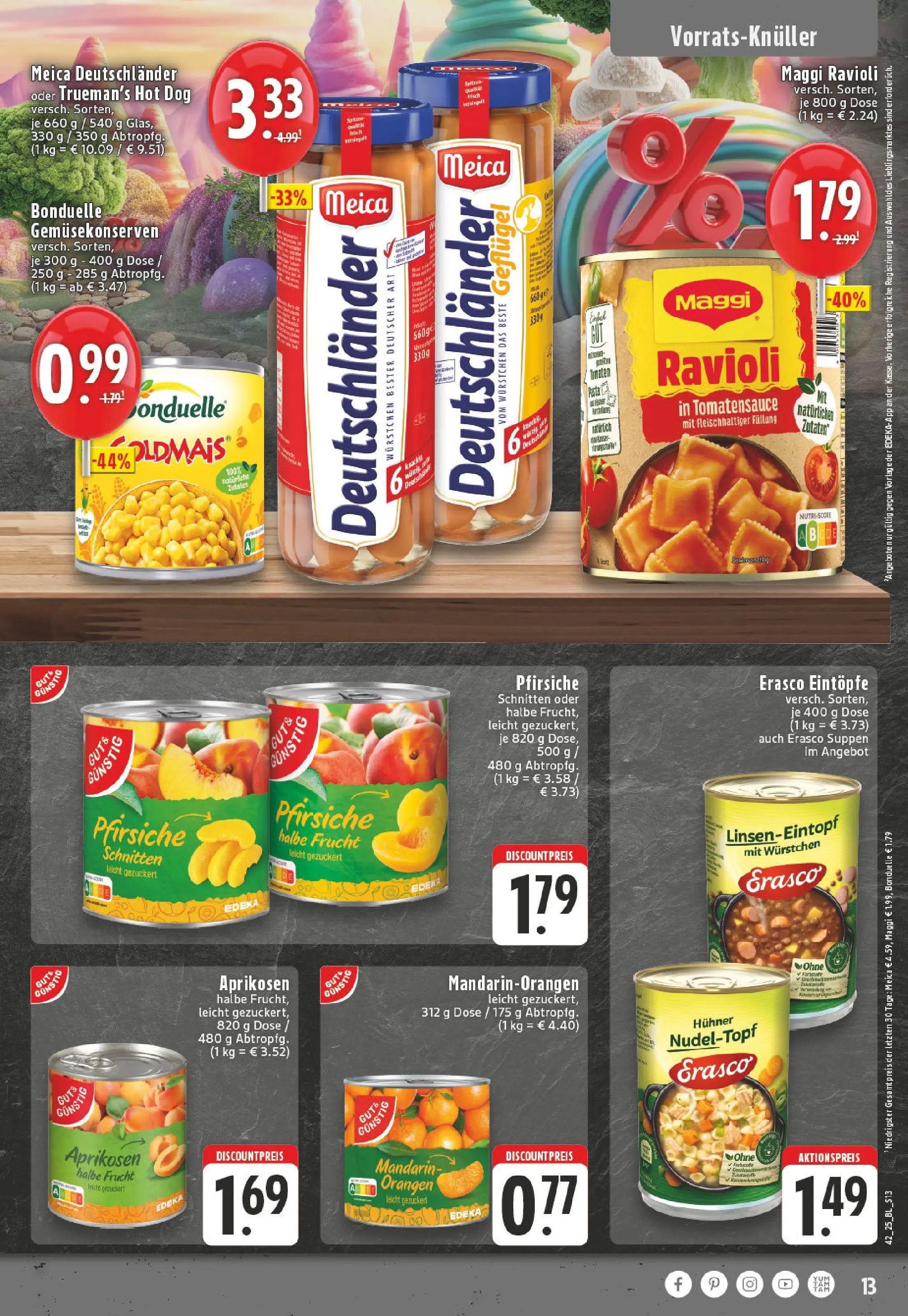 Edeka prospekt Essen	 (ab 13.10.2025) » Angebote Online | Seite: 13 | Produkte: Maggi, Orangen, Tomaten, Erasco