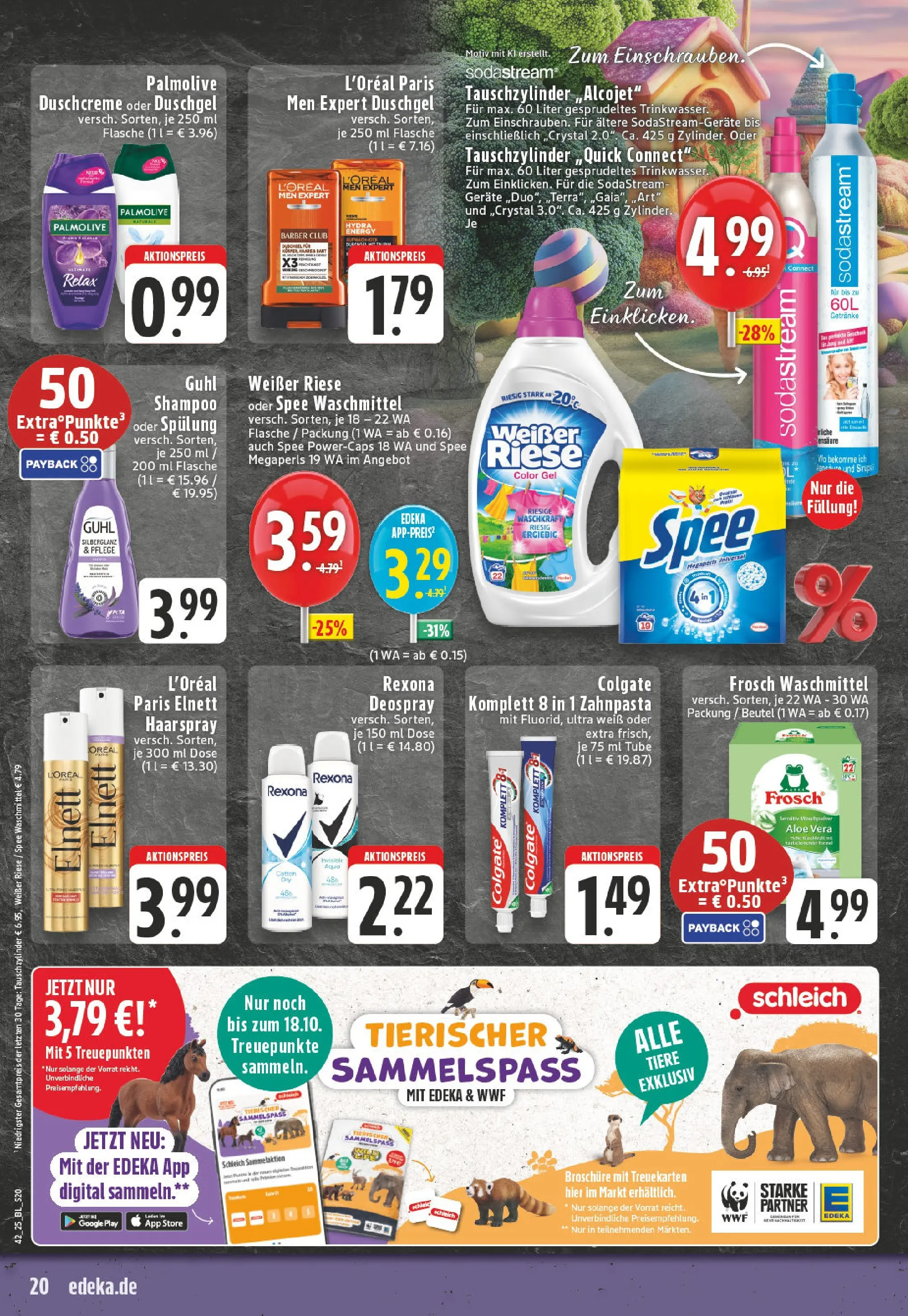 Edeka prospekt Essen	 (ab 13.10.2025) » Angebote Online | Seite: 20 | Produkte: Duschgel, Deodorant, Waschpulver, Duschcreme