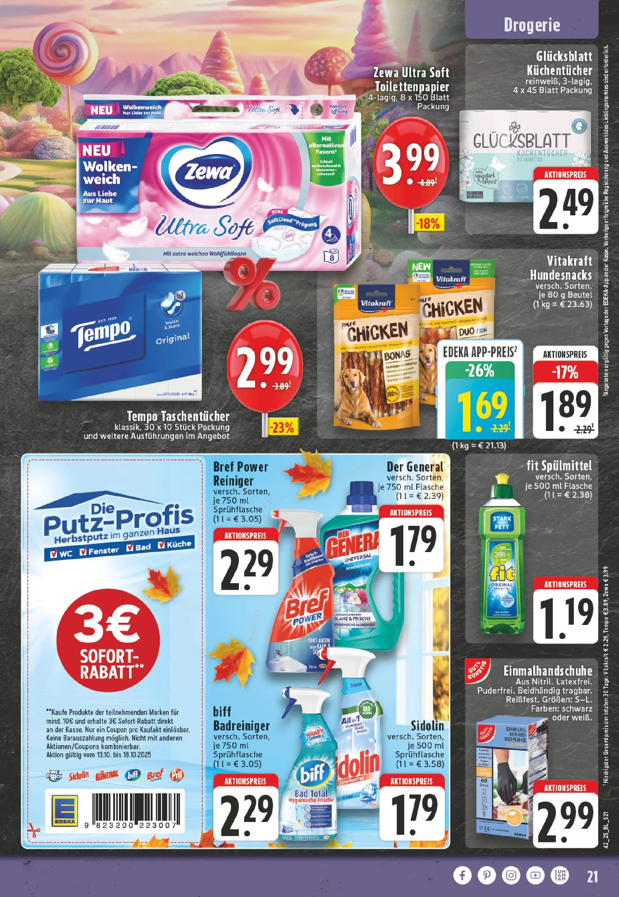 Edeka prospekt Essen	 (ab 13.10.2025) » Angebote Online | Seite: 21 | Produkte: Bad, Zewa, Tempo, Toilettenpapier