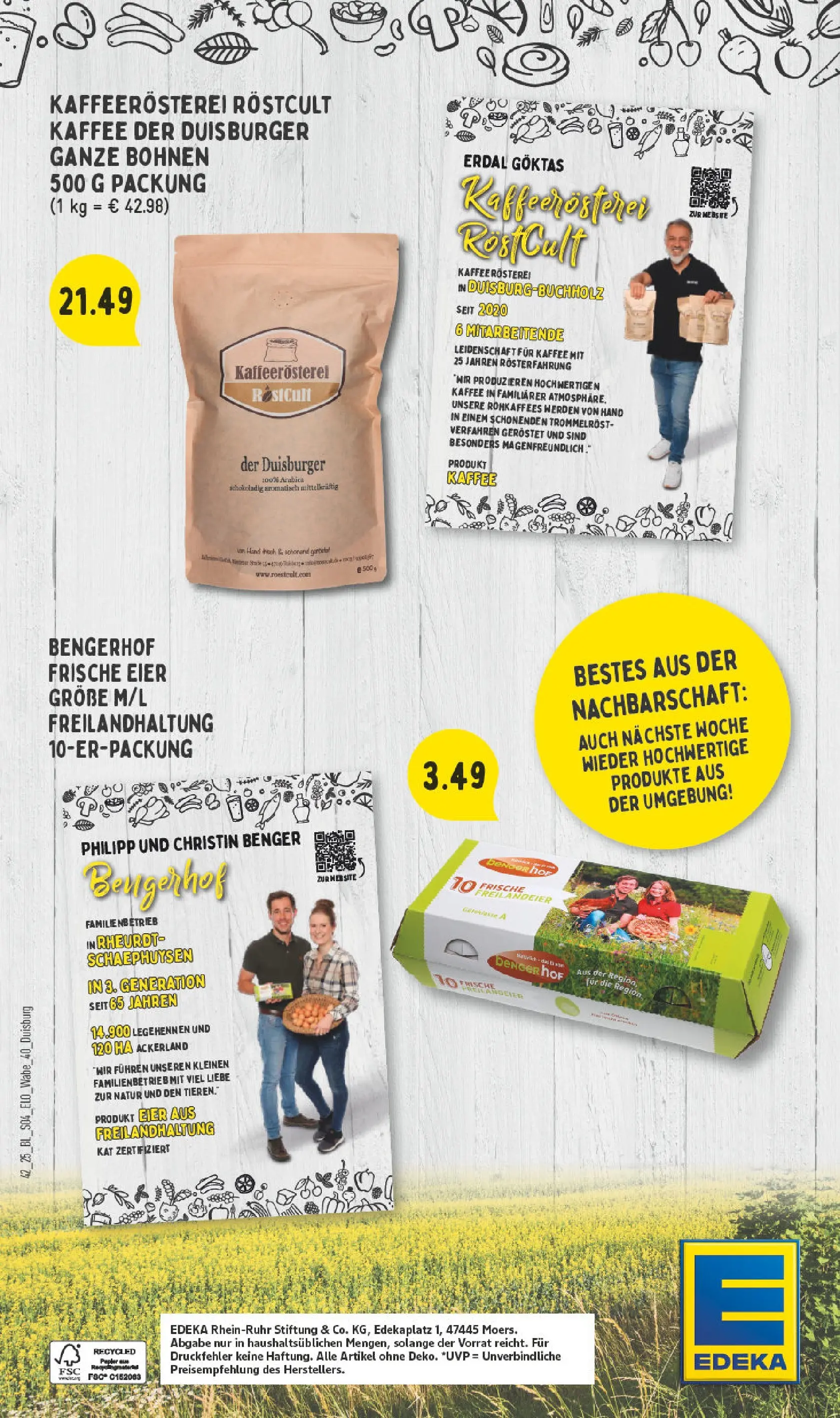 Edeka prospekt Duisburg	 (ab 13.10.2025) » Angebote Online | Seite: 28 | Produkte: Eier, Kaffee