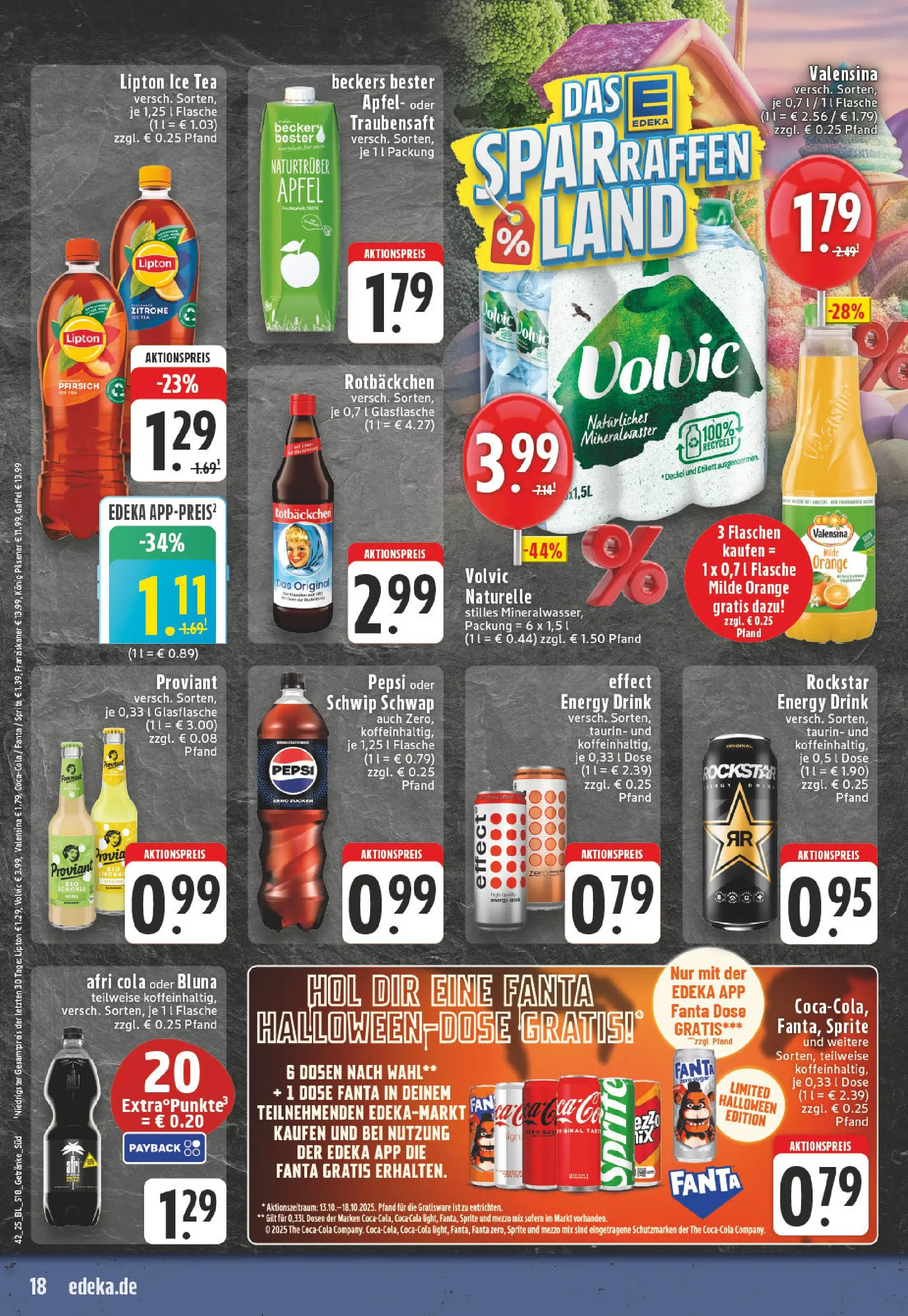 Edeka prospekt Langerwehe	 (ab 13.10.2025) » Angebote Online | Seite: 18 | Produkte: Mezzo mix, Energy, Zitrone, Volvic