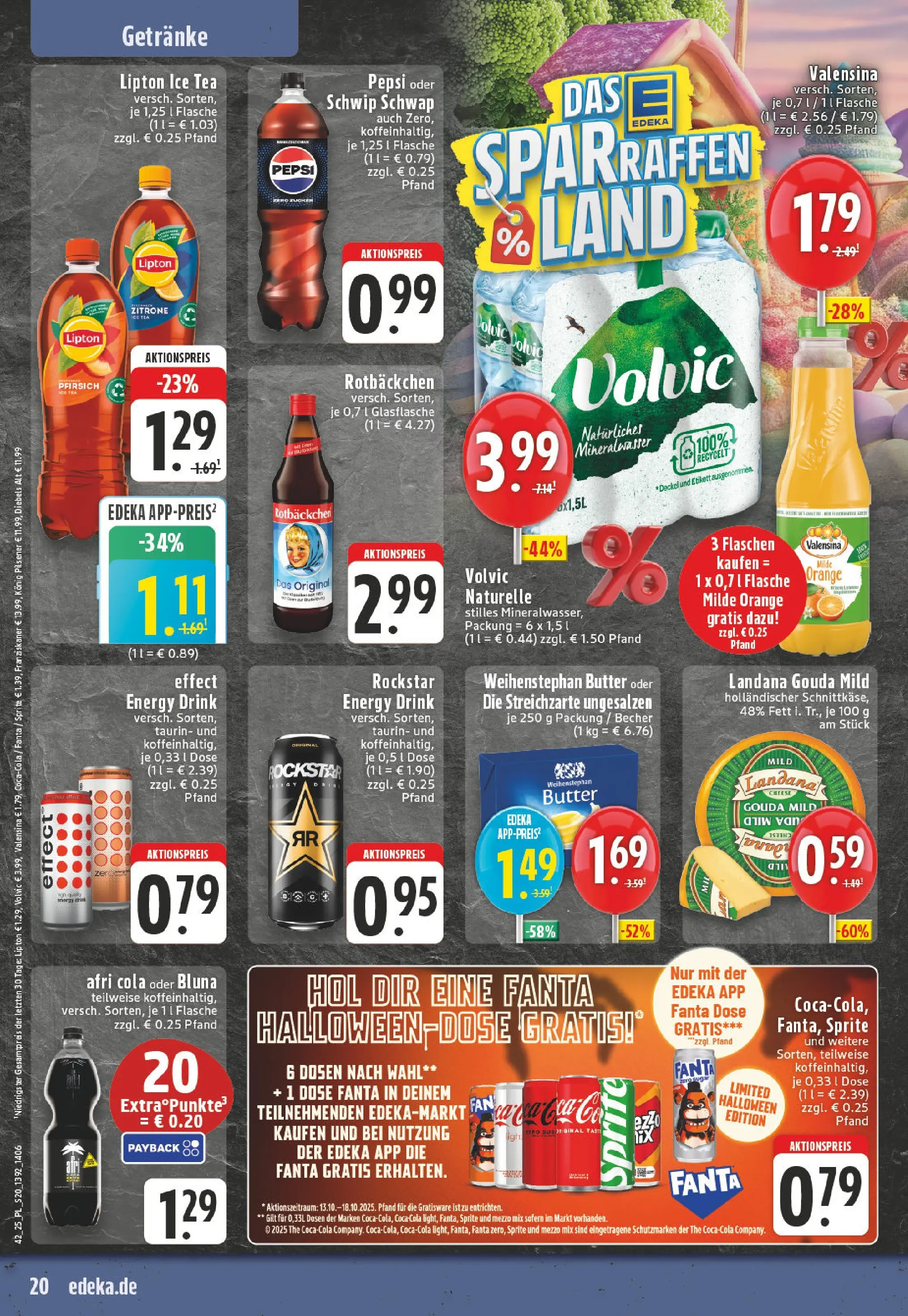 Edeka prospekt Bocholt - Holtwick	 (ab 13.10.2025) » Angebote Online | Seite: 20 | Produkte: Sprite, Cola, Butter, Mineralwasser