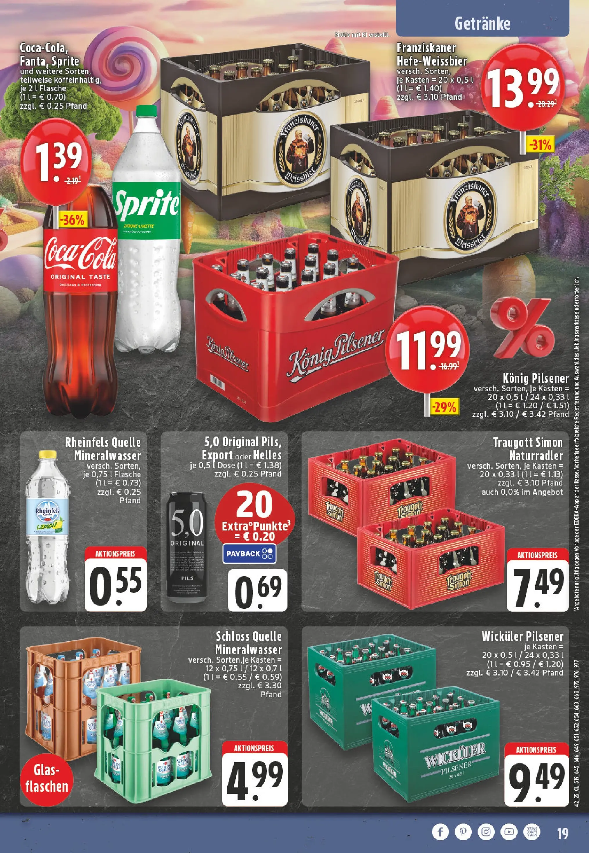 Edeka prospekt Mülheim / Ruhr	 (ab 13.10.2025) » Angebote Online | Seite: 19 | Produkte: Sprite, Mineralwasser, Limette, Rheinfels quelle