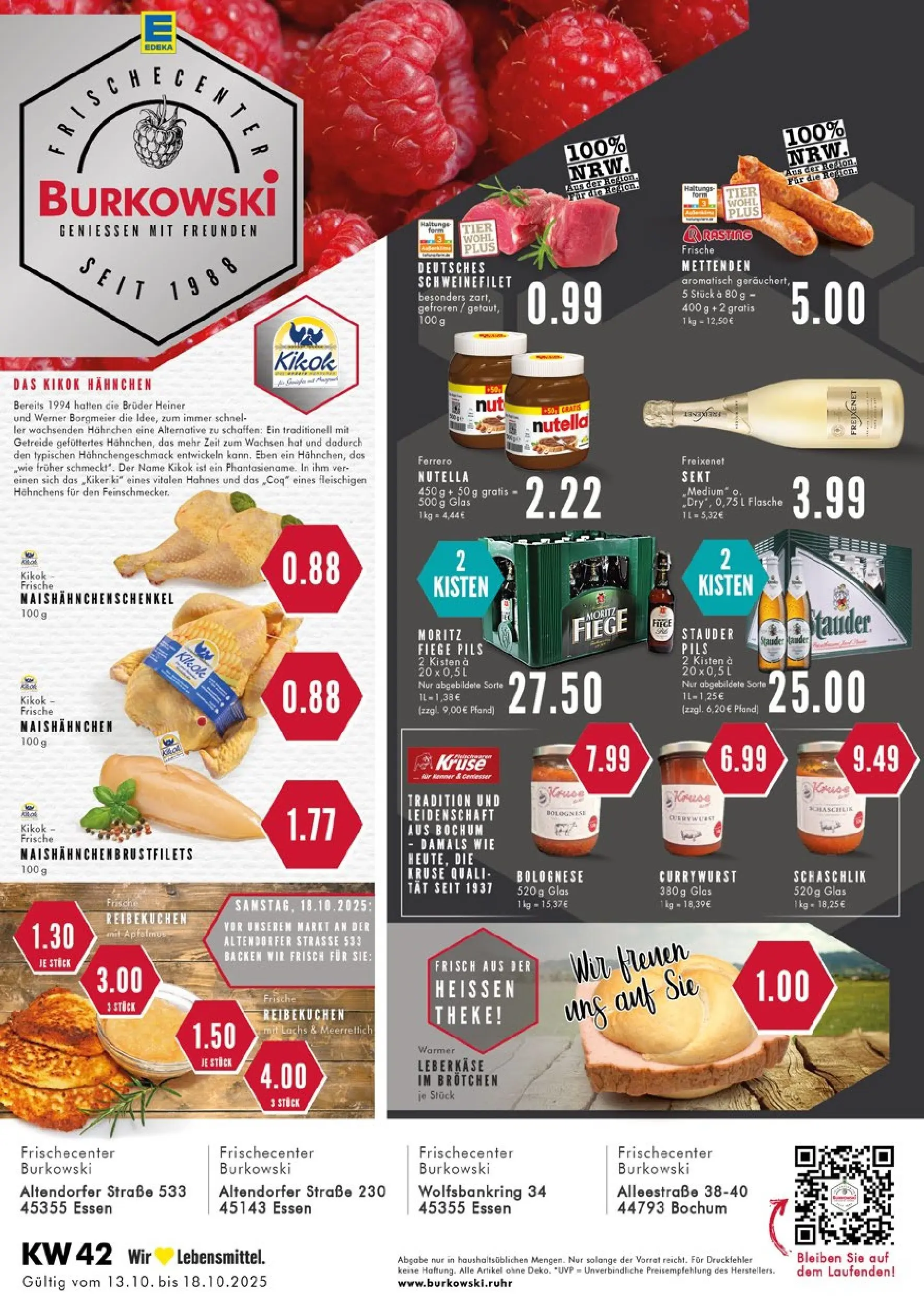 Edeka prospekt Bochum	 (ab 13.10.2025) » Angebote Online | Seite: 1 | Produkte: Theke, Schweinefilet, Lachs, Leberkase