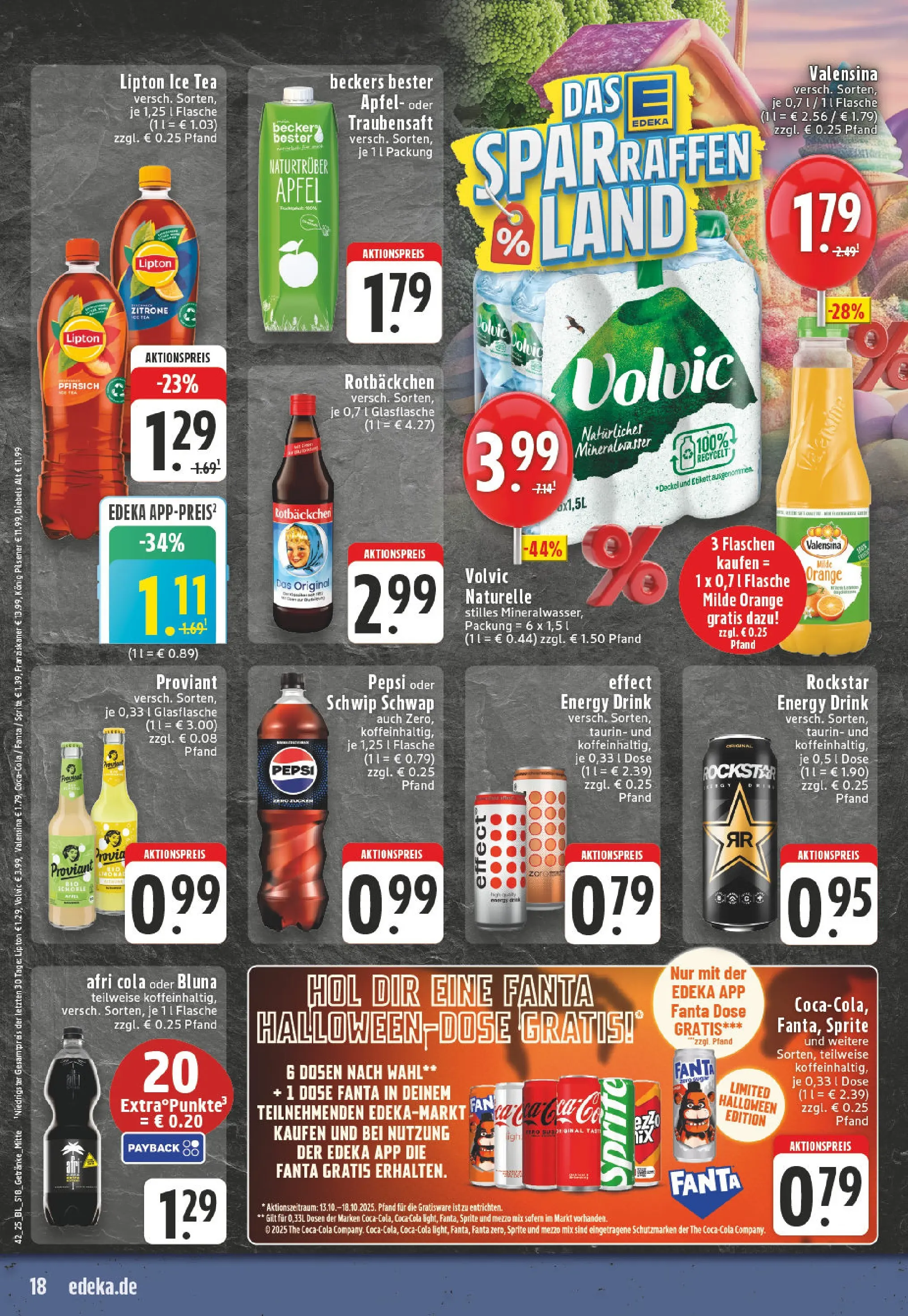 Edeka prospekt Essen	 (ab 13.10.2025) » Angebote Online | Seite: 18 | Produkte: Mezzo mix, Fanta, Sprite, Diebels