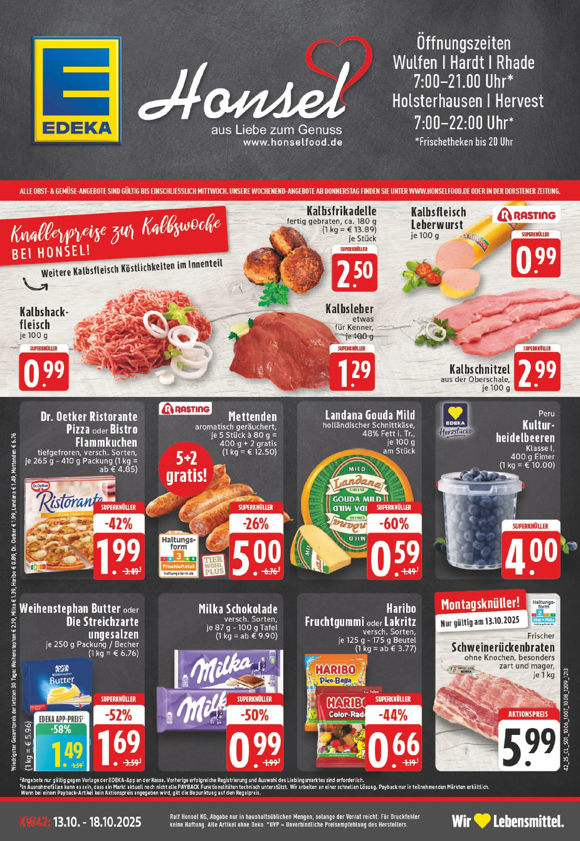 Edeka prospekt Dorsten	 (ab 13.10.2025) » Angebote Online | Seite: 1 | Produkte: Butter, Schokolade, Milka schokolade, Gouda